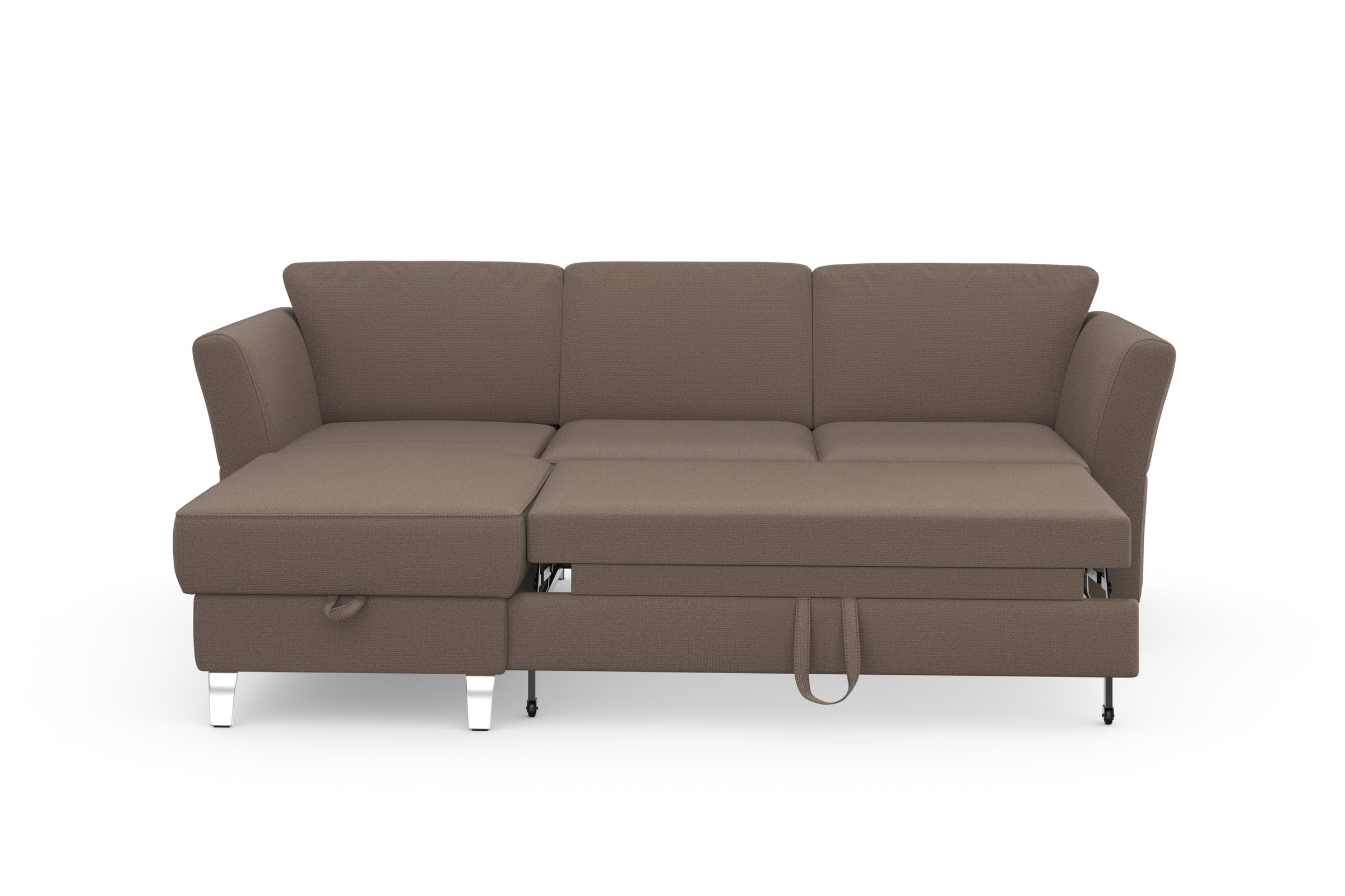 sit&more Ecksofa »Visby L-Form«, wahlweise mit Bettfunktion und Bettkasten, frei im Raum stellbar