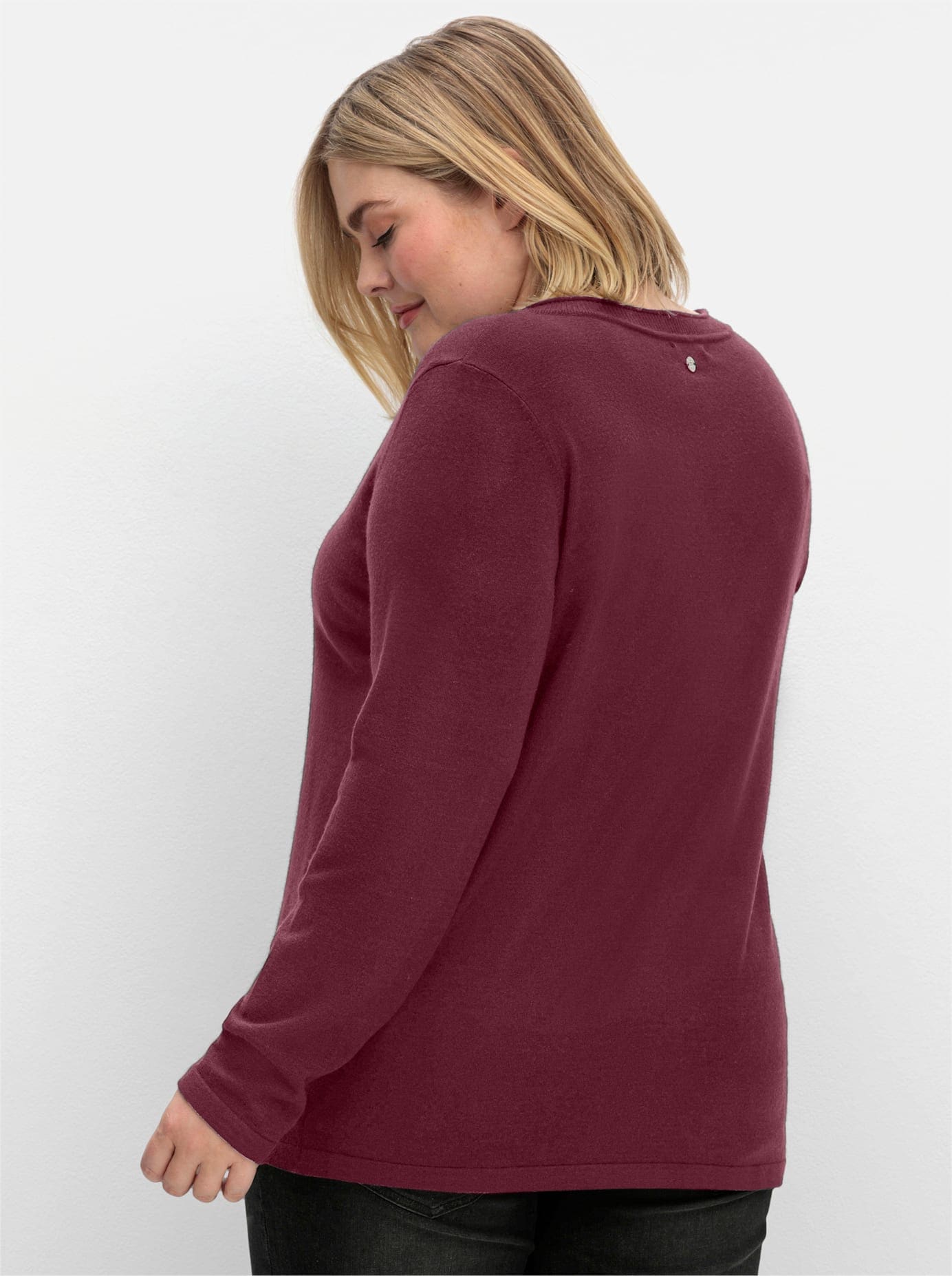 Sheego Pull col V »V-Ausschnitt-Pullover«
