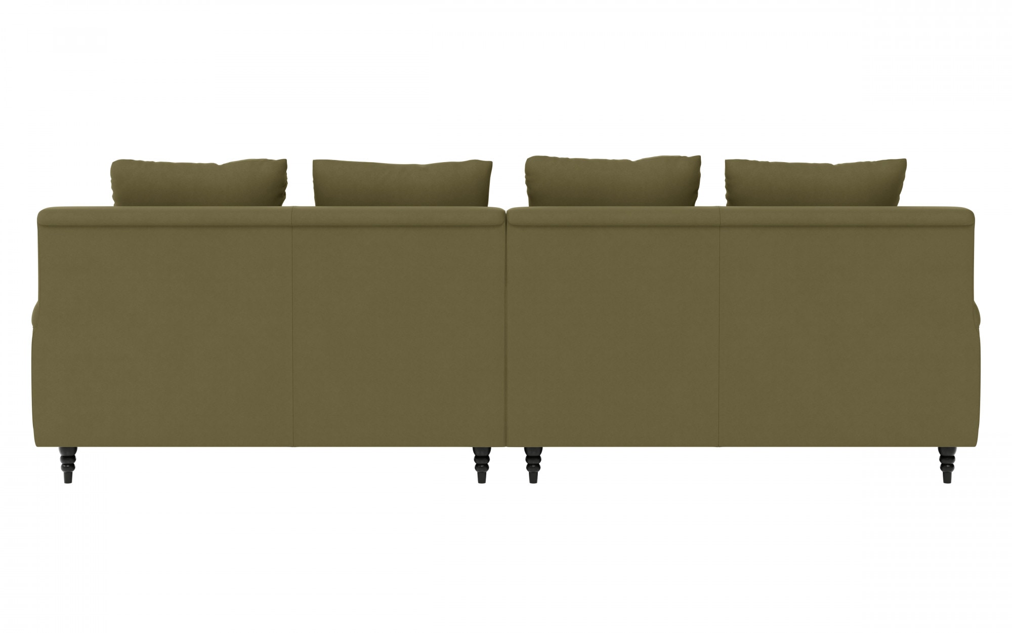 Home affaire Big-Sofa »NORIN« zwei Fussarten: vorne - Rollen, hinten - Holzfüsse