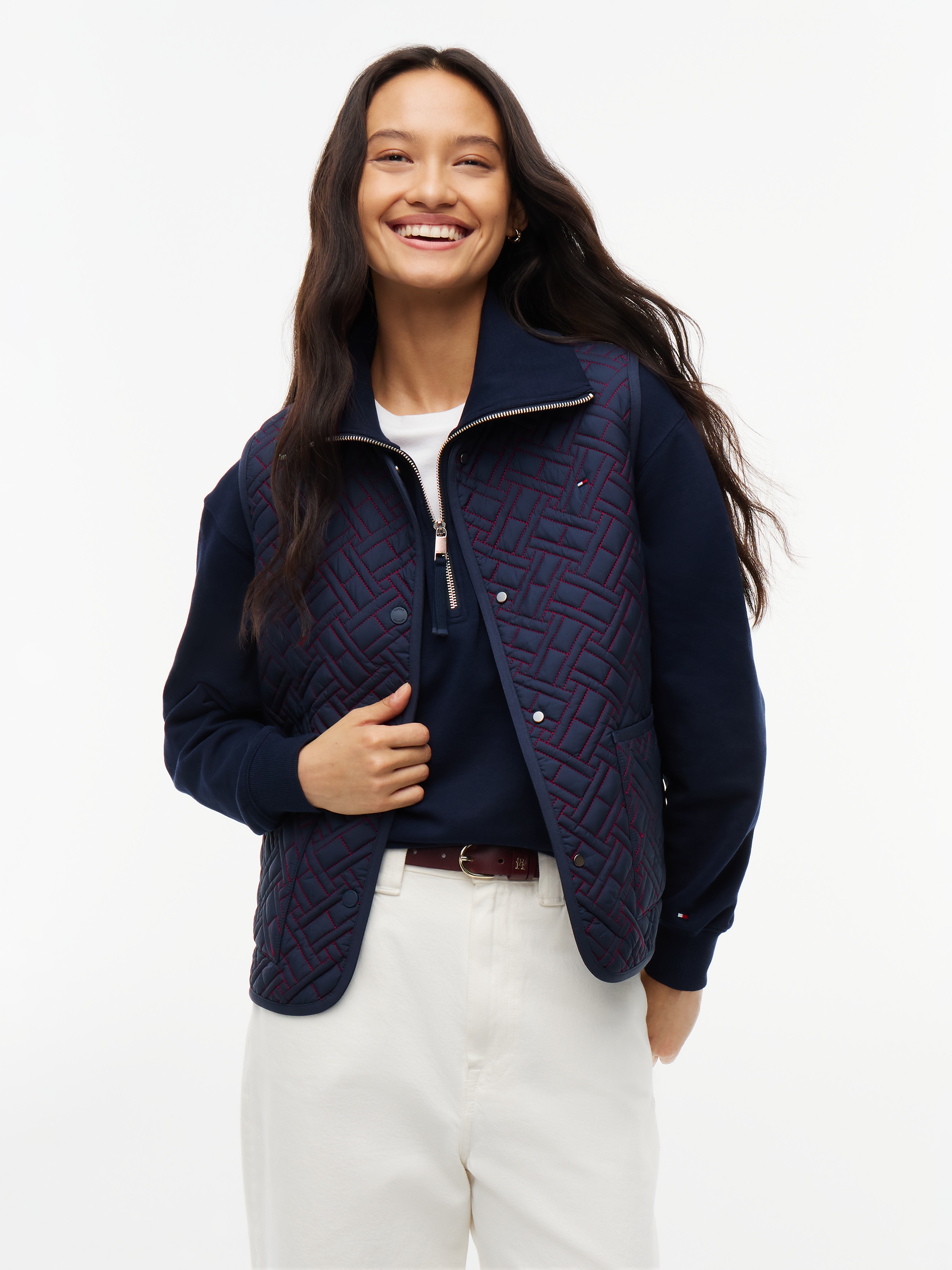 Image of Tommy Hilfiger Steppweste "QUILTED LINER VEST" Kunstfaser