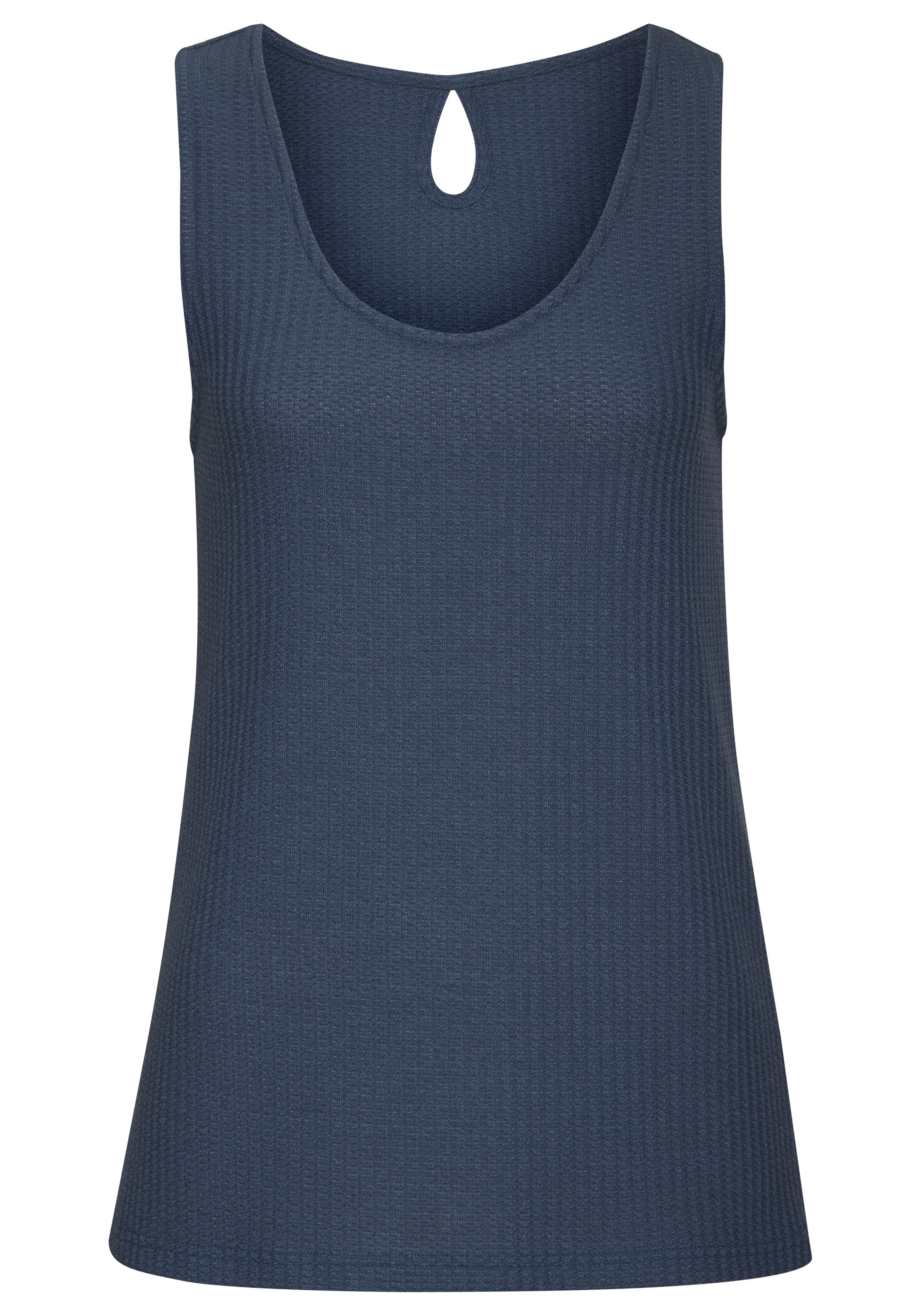 Vivance Trägertop »mit tropfenförmigem Cut-Out am Rücken«, (2er-Pack), aus weicher Piqué-Qualität