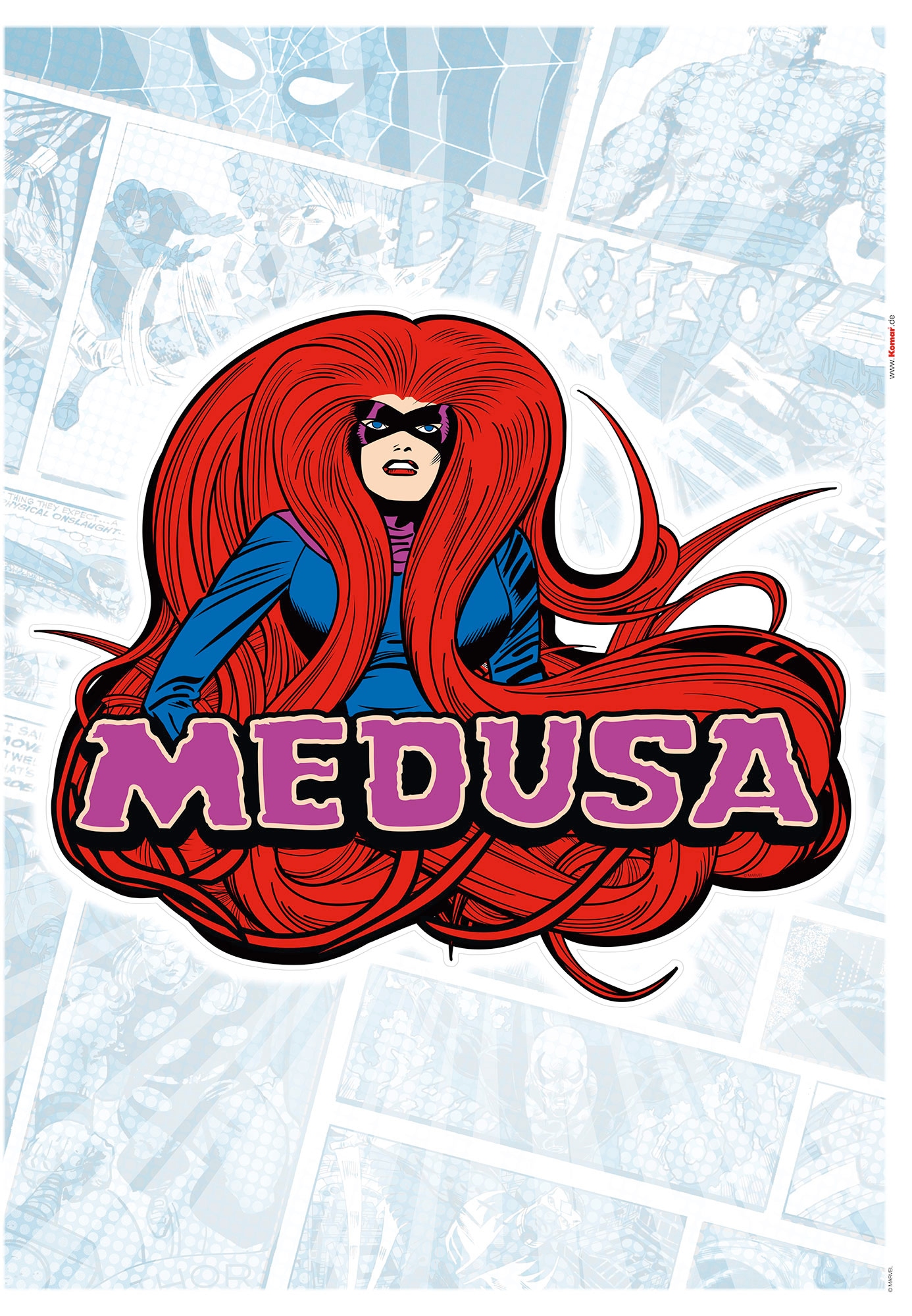 Komar Wandtattoo »Medusa Comic Classic«, (1 St.), 50x70 cm (Breite x Höhe), selbstklebendes Wandtattoo