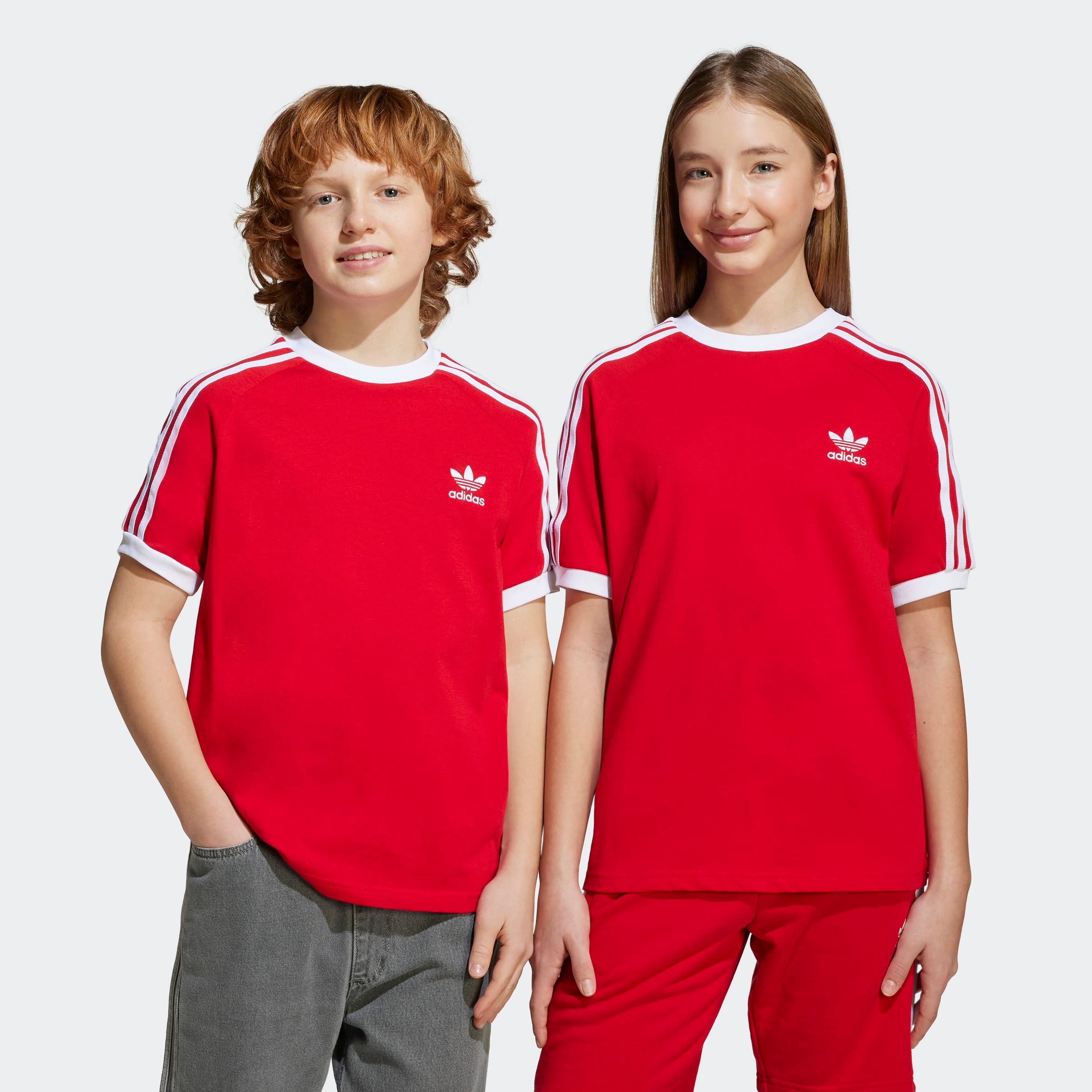 adidas Originals T-shirt »3 STRIPE TEE« sportlicher Stil, mit kurzen Ärmeln, für Kinder, aus Baumwolle