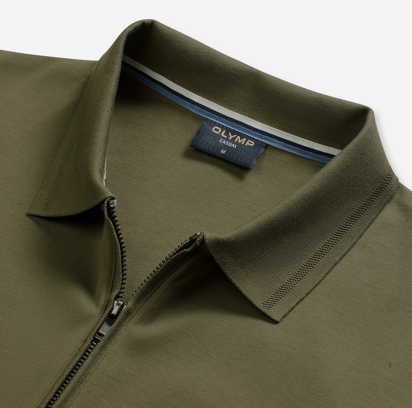 OLYMP Polo à manches longues unifarben, Polokragen, regular fit, casual