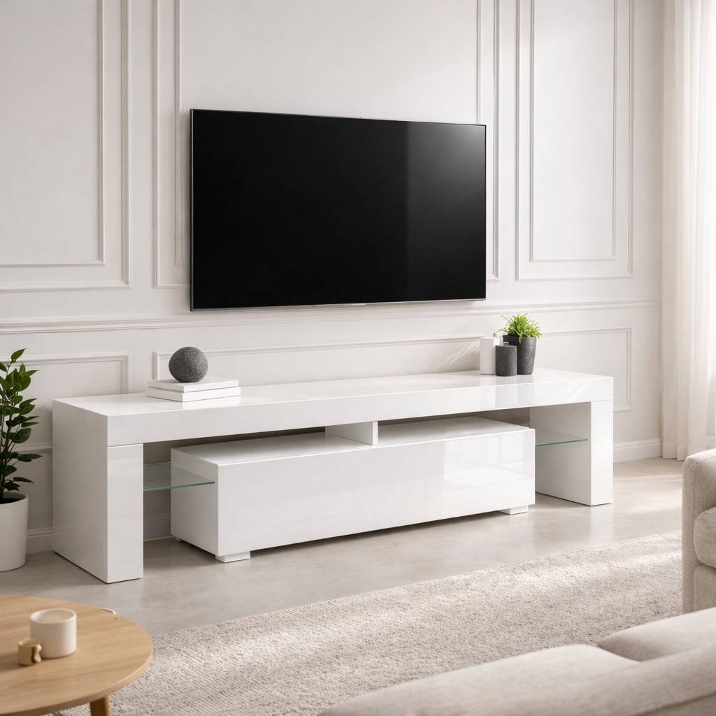 GOODproduct Lowboard »MONICA, TV-Board, TV-Kommode, TV-Schrank, TV-Unterschrank, TV-Möbel« Modernes Hochglanz TV-Board in 2 Farben, grifflos mit Push-to-Open