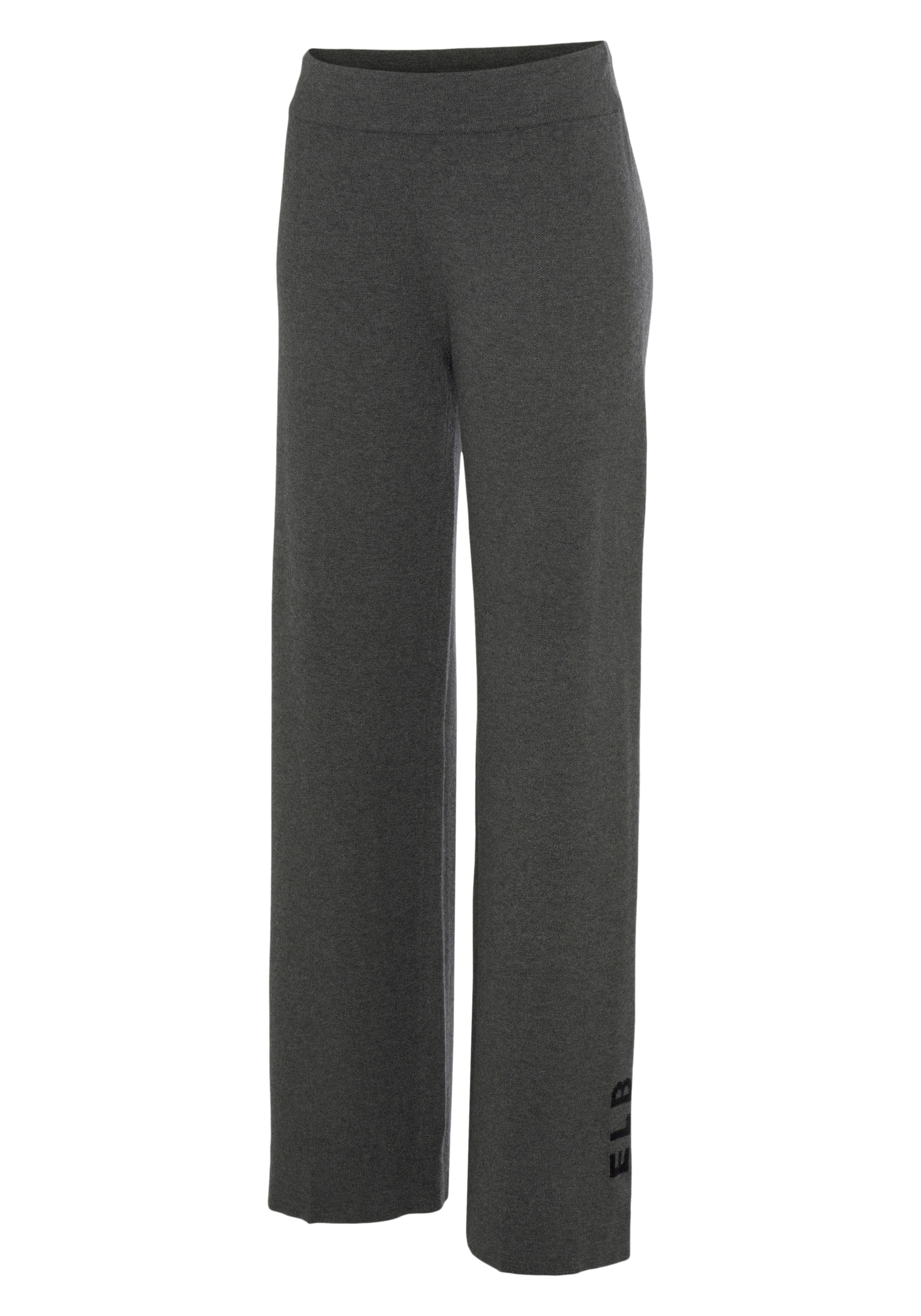 Elbsand Strickhose »- Loungehose - Relaxhose«, mit weitem Bein und eingestricktem Logo, Loungewear