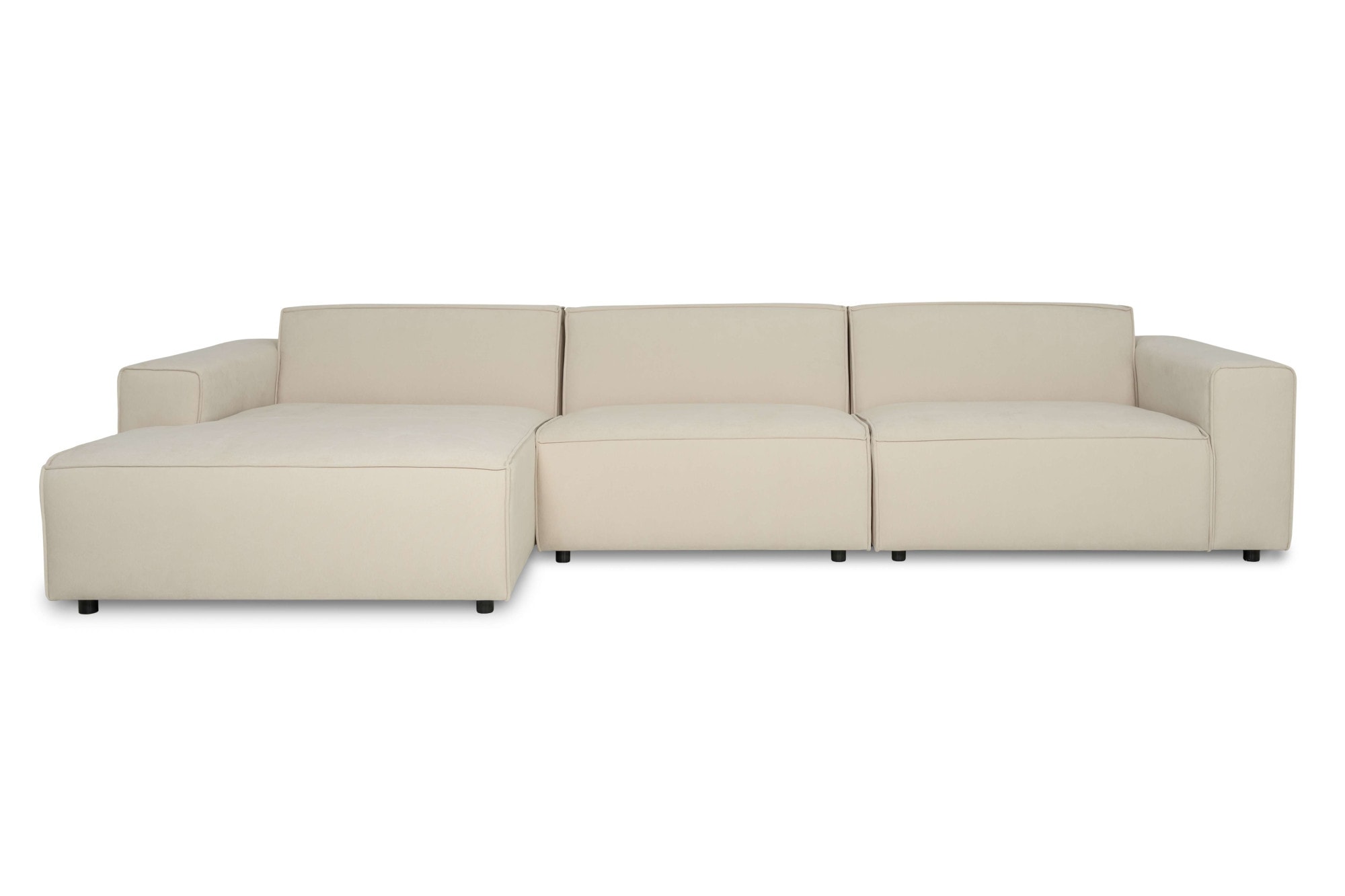 GOODproduct Canapé d'angle »Jorrena, extra weicher Chenille-Stoff« Forme en L, 3 niveaux de confort, largeur 346 cm, avec suspension à ressorts ondulés