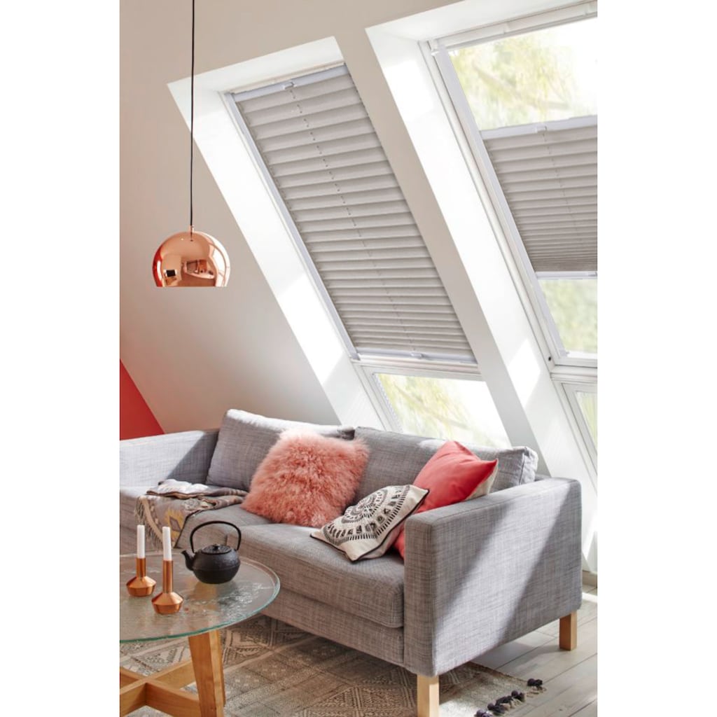sunlines Dachfensterplissee »StartUp Style Crepe«, Lichtschutz, verspannt