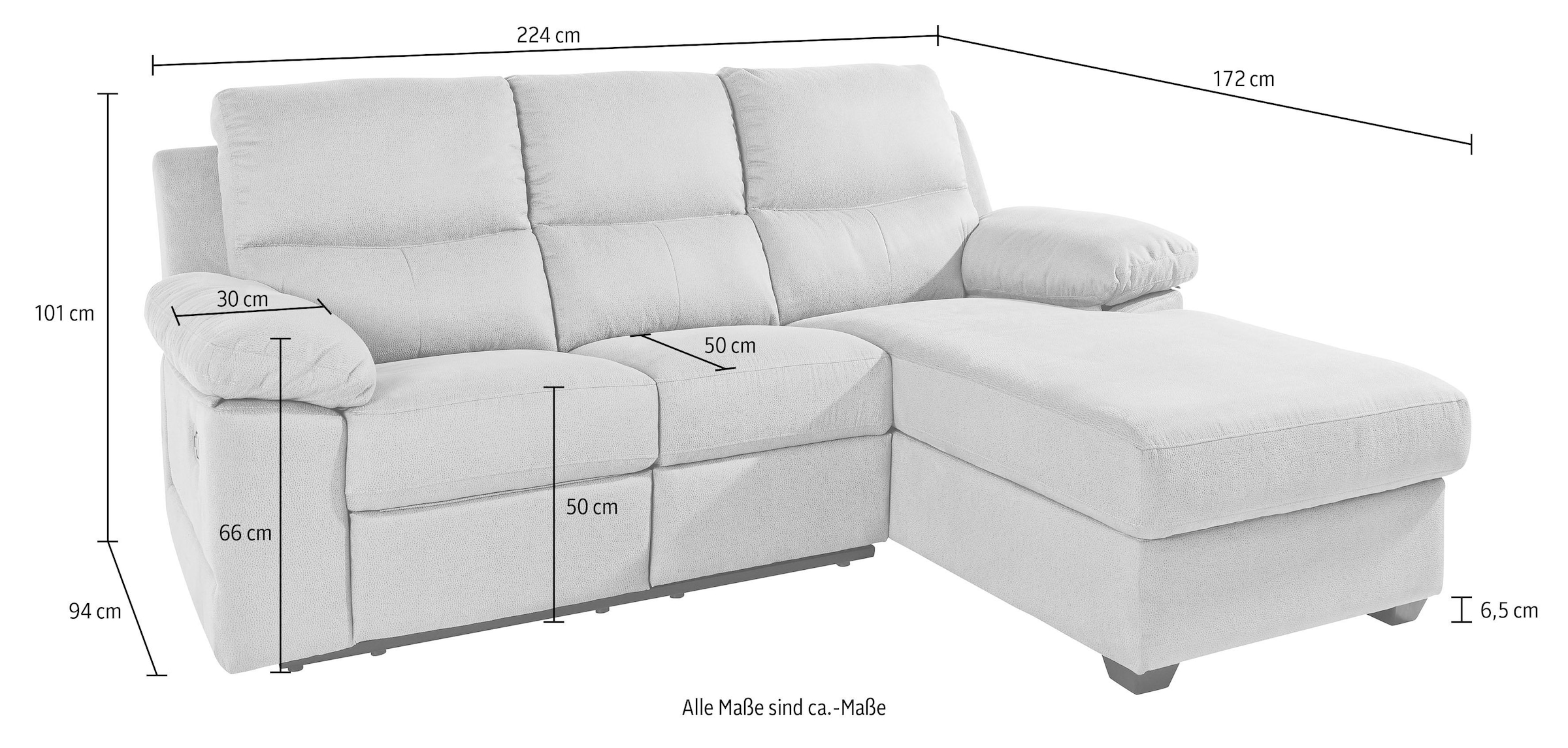 ATLANTIC home collection Ecksofa »Conrad«, mit Relaxfunktion und Federkern,  mit Bettkasten versandkostenfrei auf