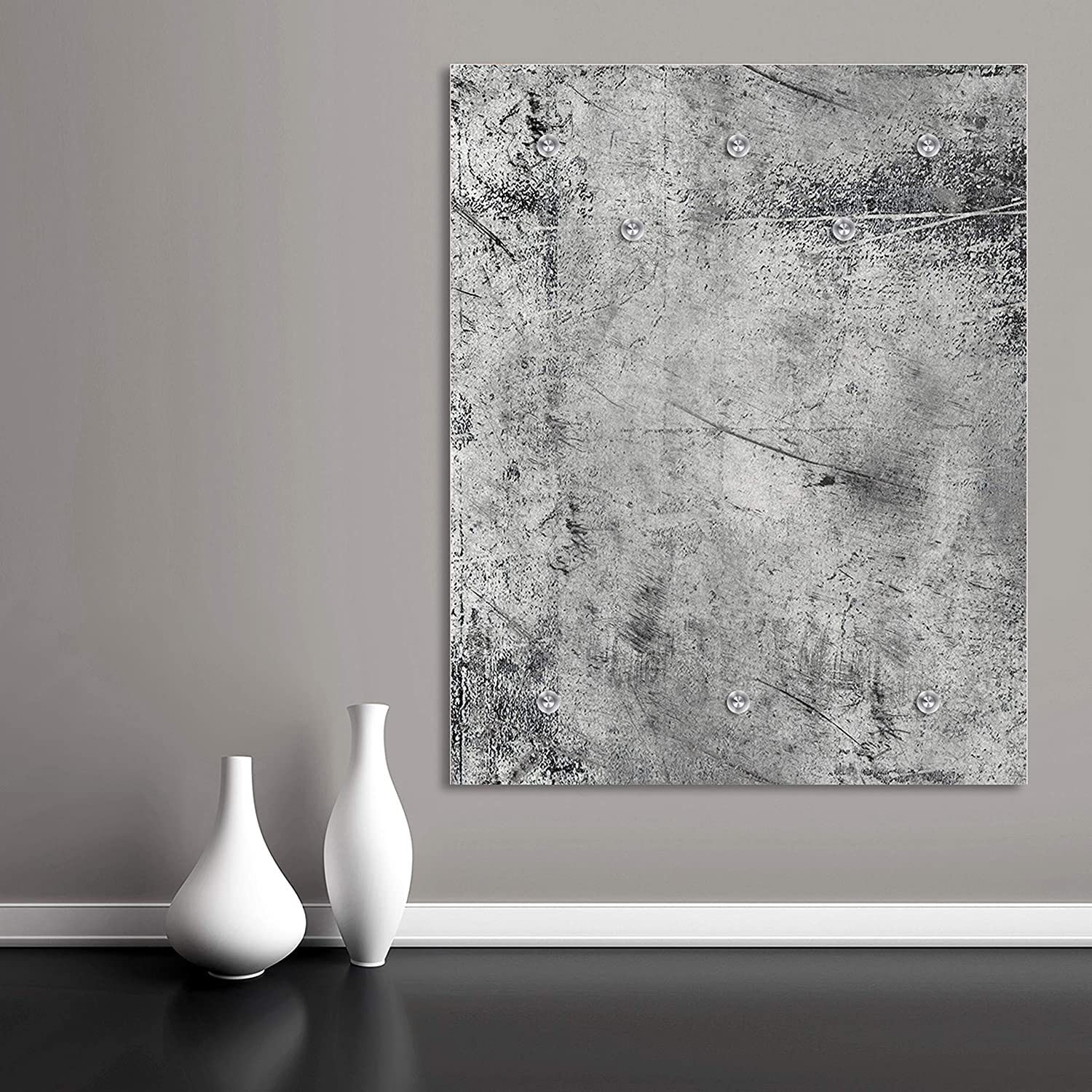 Image of queence Garderobenleiste "Brushed Grey" Wand Garderobe, wischtechnik, Beton Optik, grau, platzsparend, modern