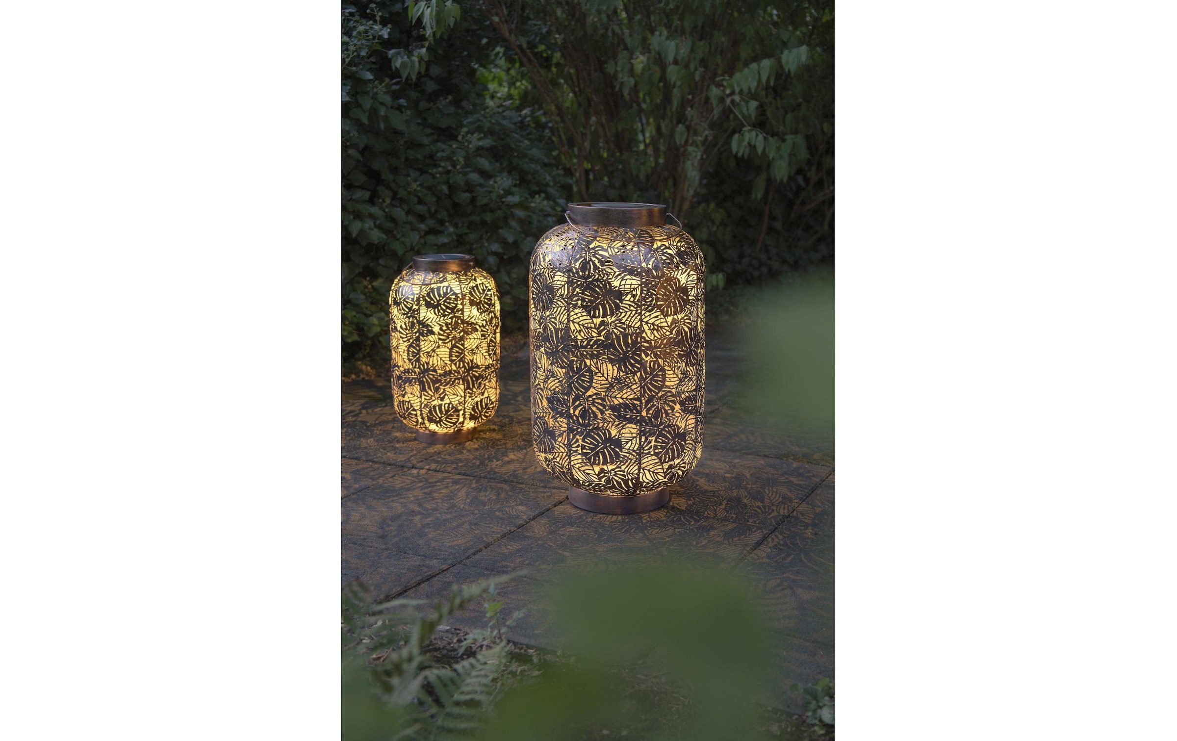 STT Laterne »Antic Grand Jungle Bronze« Dekorative Solar-Laterne aus Metall für Drinnen und Draussen