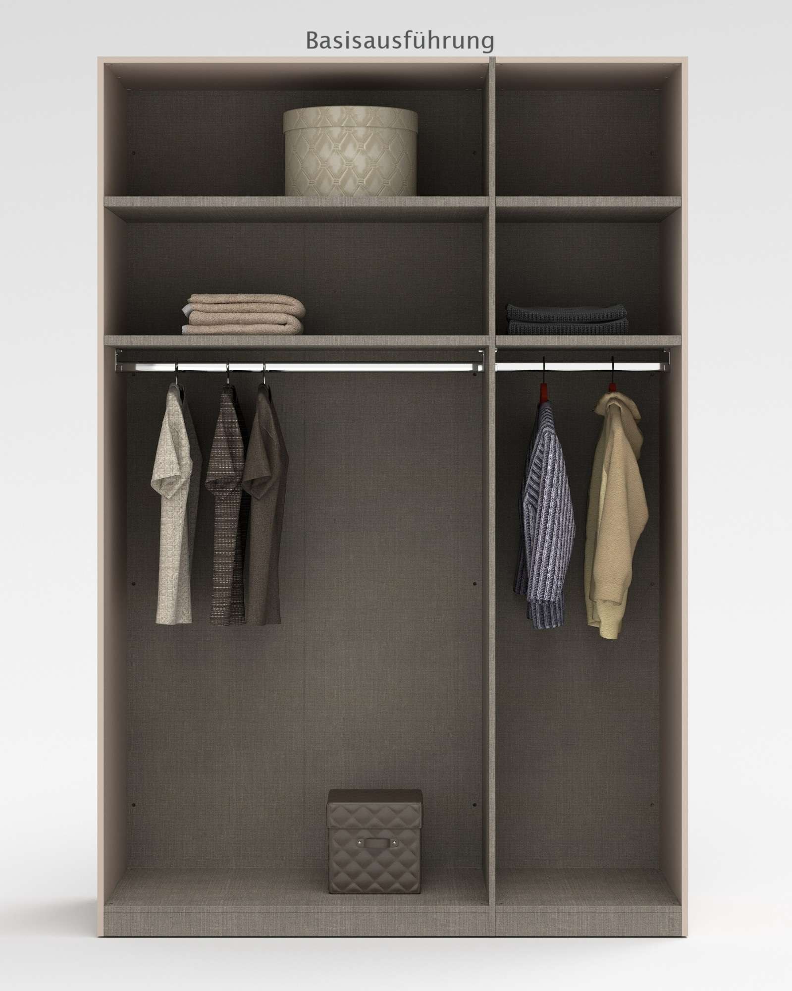 INOSIGN Kleiderschrank »RUBINO, Drehtürenschrank,Schlafzimmerschrank mit hochwertigem Alugriff« 1 Stk. tlg. Made in Italy, in Breite wählbar, Basisausführung, Zubehör extra