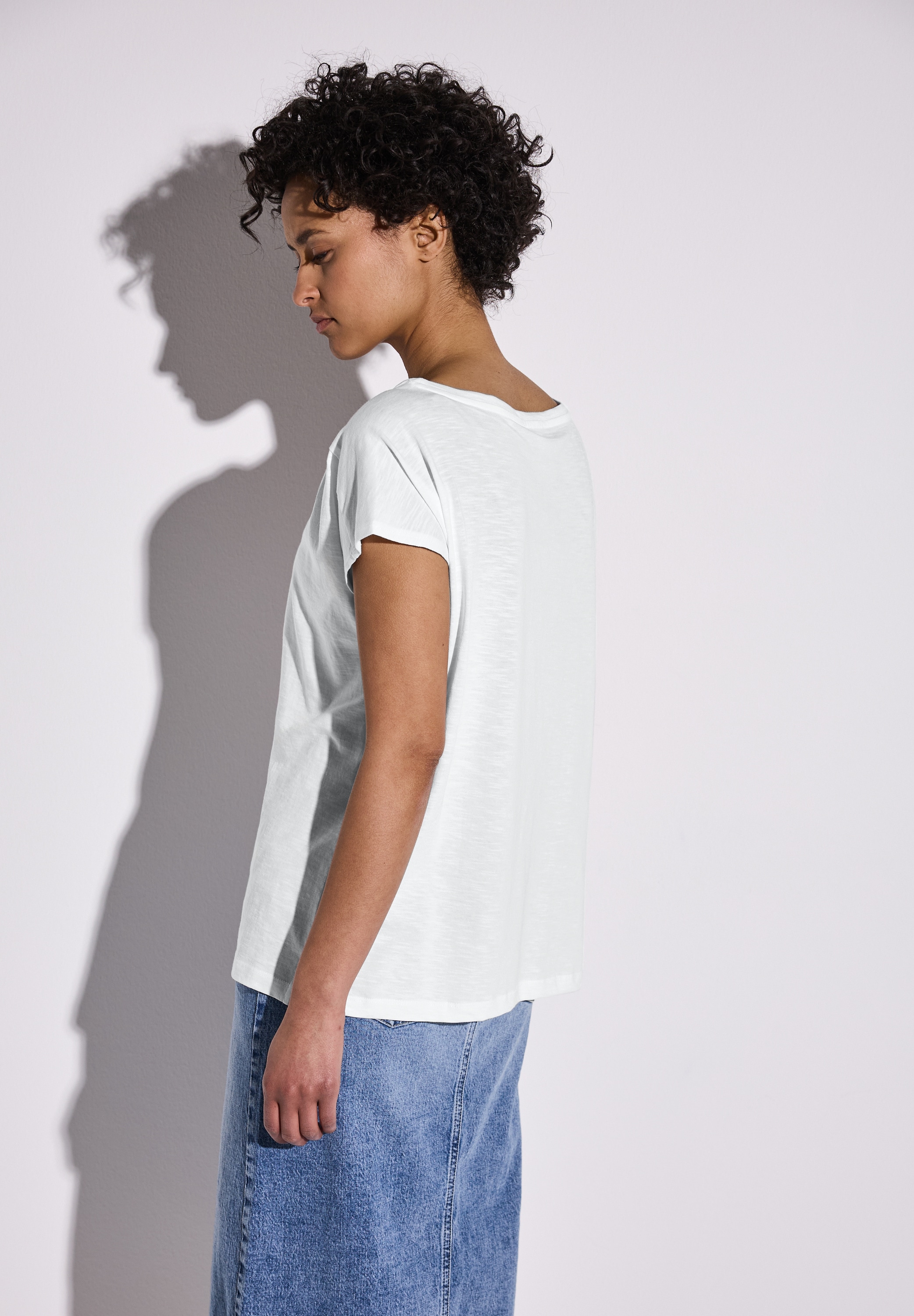STREET ONE Shirttop, mit Raffung an der Schulter