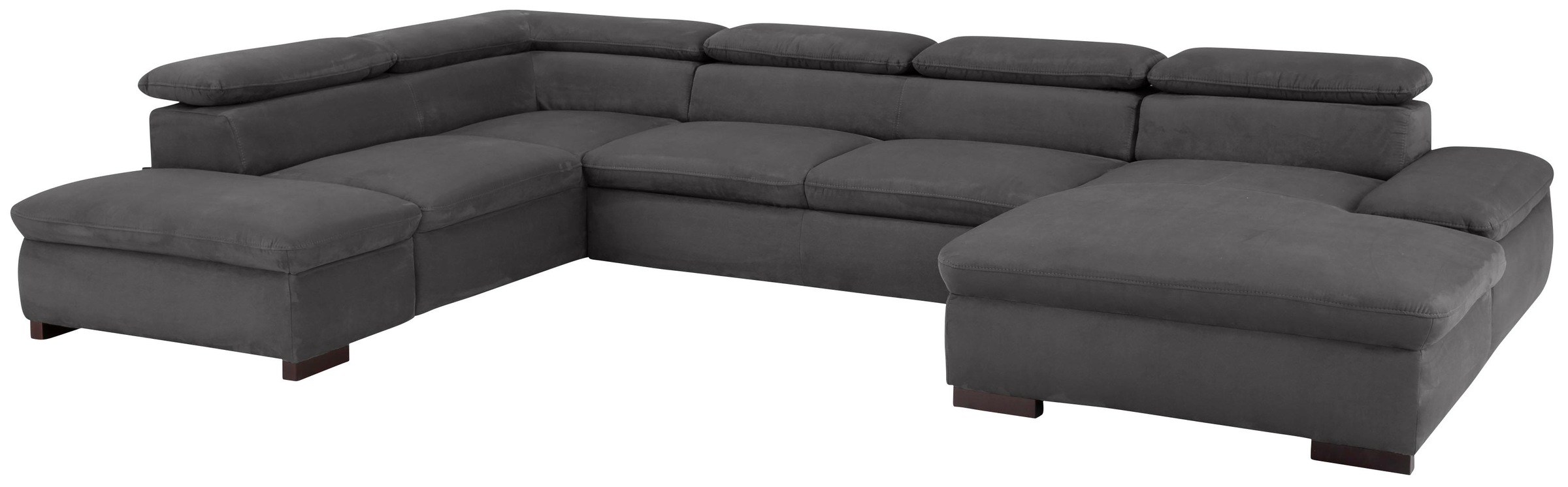 OTTO home Wohnlandschaft "Alberto U-Form, B: 350 cm, mit Kopfteilverstellung, XXL-Sofa" optional mit Schlaffunktion, Couch mit Lederoption