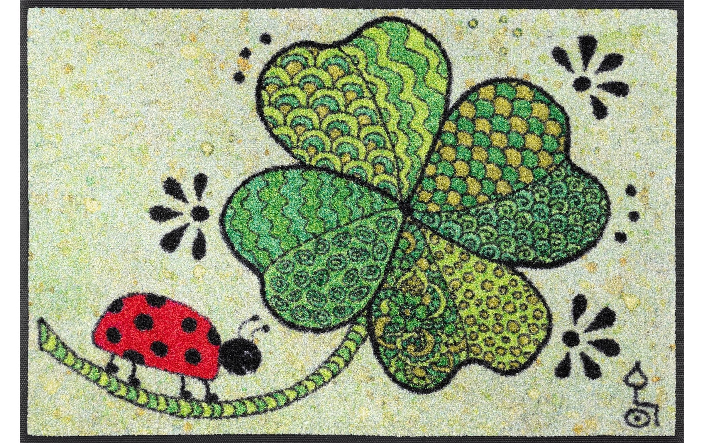 Image of wash+dry by Kleen-Tex Fussmatte »Glück auf allen«, quadratisch, - mm Höhe bei Ackermann Versand Schweiz