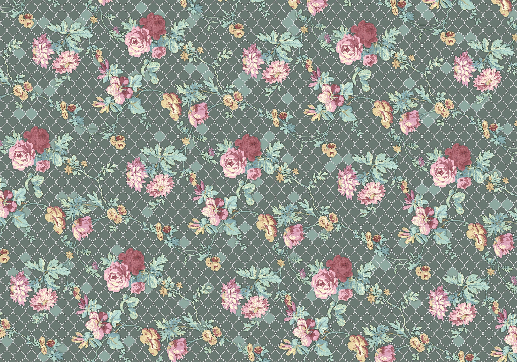 Image of Komar Vliestapete "Digitaldruck Vlies - Embellish - Grösse 400 x 280 cm" bedruckt glatt Wohnzimmer, Schlafzimmer