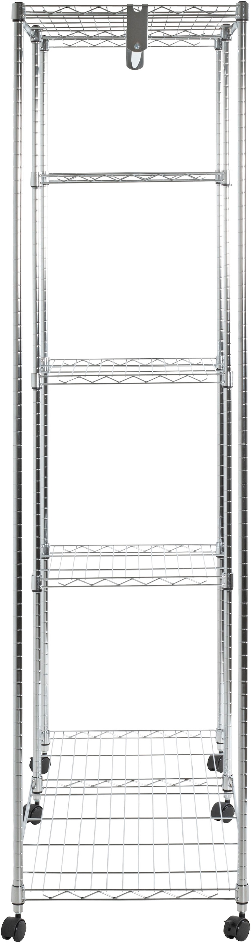 HAKU Porte-manteau »Garderobe, Garderobenständer, Kleiderständer auf Rollen, Kleiderwagen« rectangulaire - en métal argenté - L/P/H 123/45/181 cm