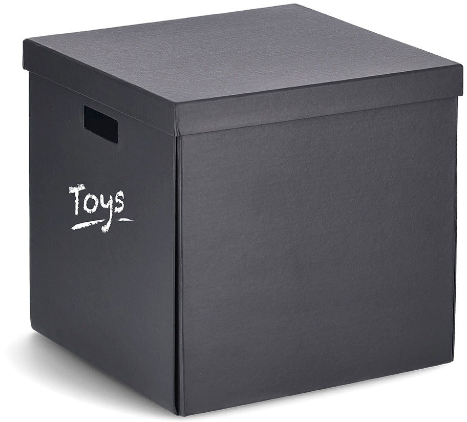Zeller Present Aufbewahrungsbox beschriftbar, recycelter Karton
