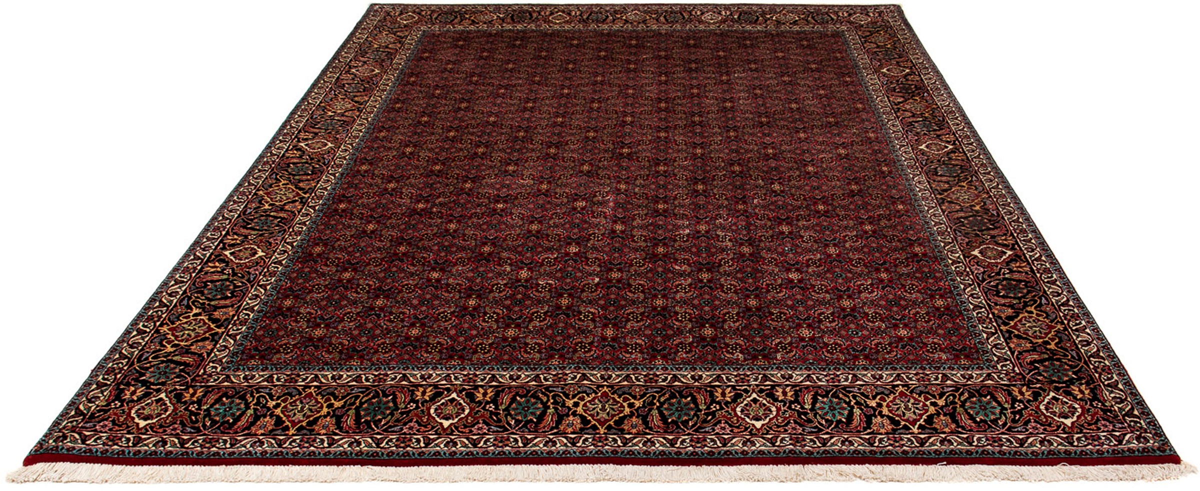 Image of morgenland Orientteppich »Perser - Bidjar - 252 x 206 cm - dunkelrot«, rechteckig, 15 mm Höhe, Wohnzimmer, Handgeknüpft, Einzelstück mit Zertifikat bei Ackermann Versand Schweiz