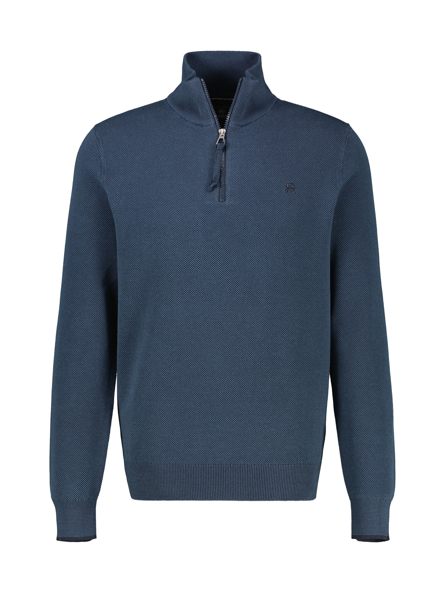 LERROS Sweatshirt »Troyer in Strukturqualität«, Herrensweatshirt aus 100% Baumwolle & Troyer-Kragen mit Reissverschluss
