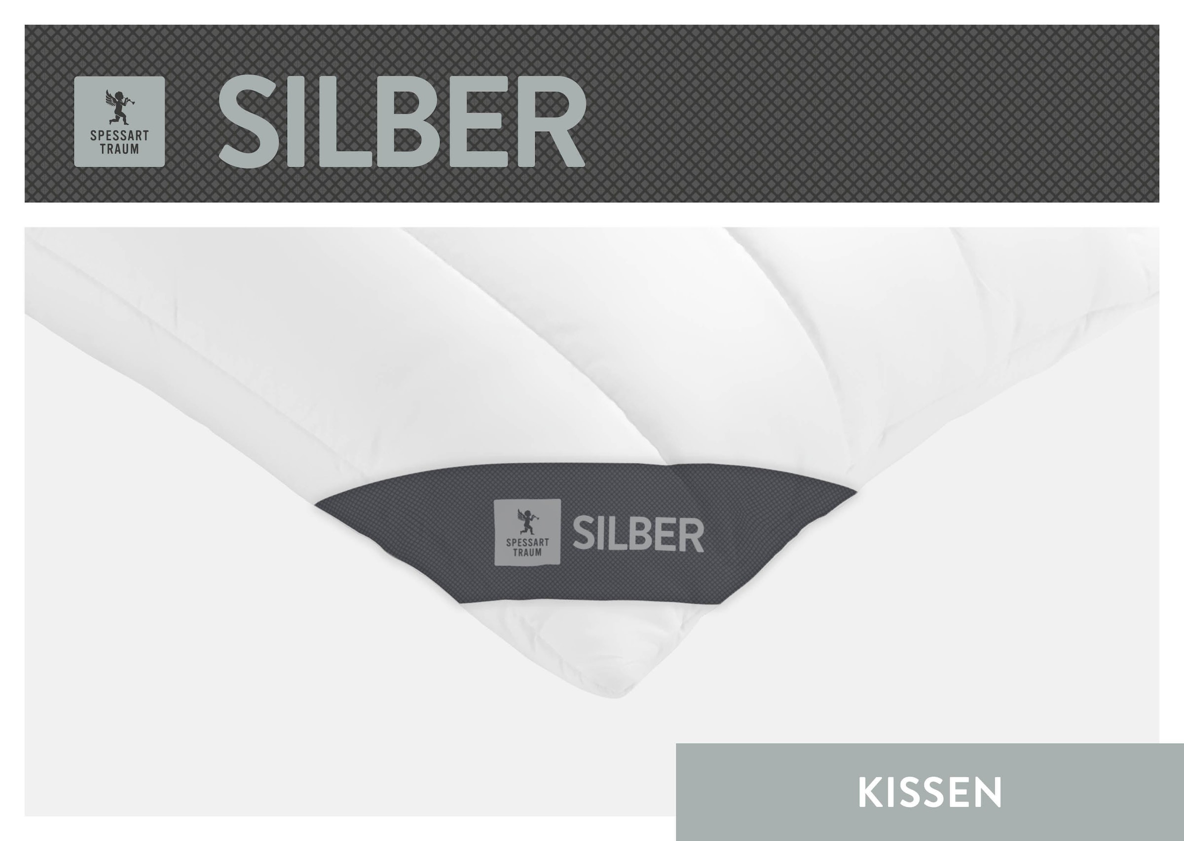SPESSARTTRAUM Baumwollkissen »Silber« 1 Stk. tlg. hergestellt in Deutschland, allergikerfreundlich