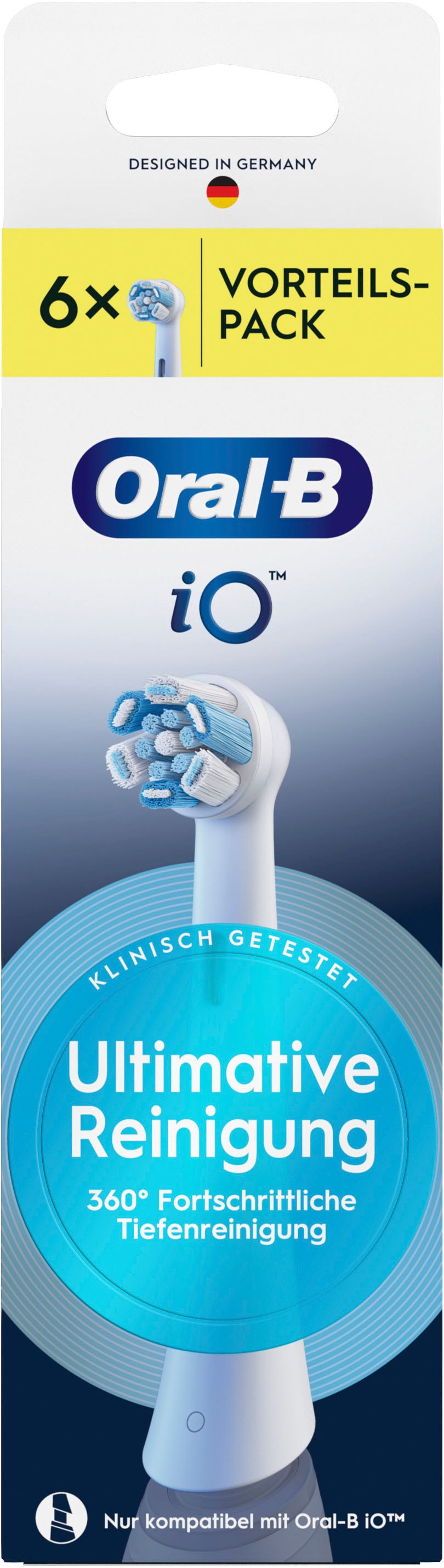 Oral-B Aufsteckbürsten »iO Ultimative Reinigung« für fortgeschrittene Tiefenreinigung und Plaque-Entfernung