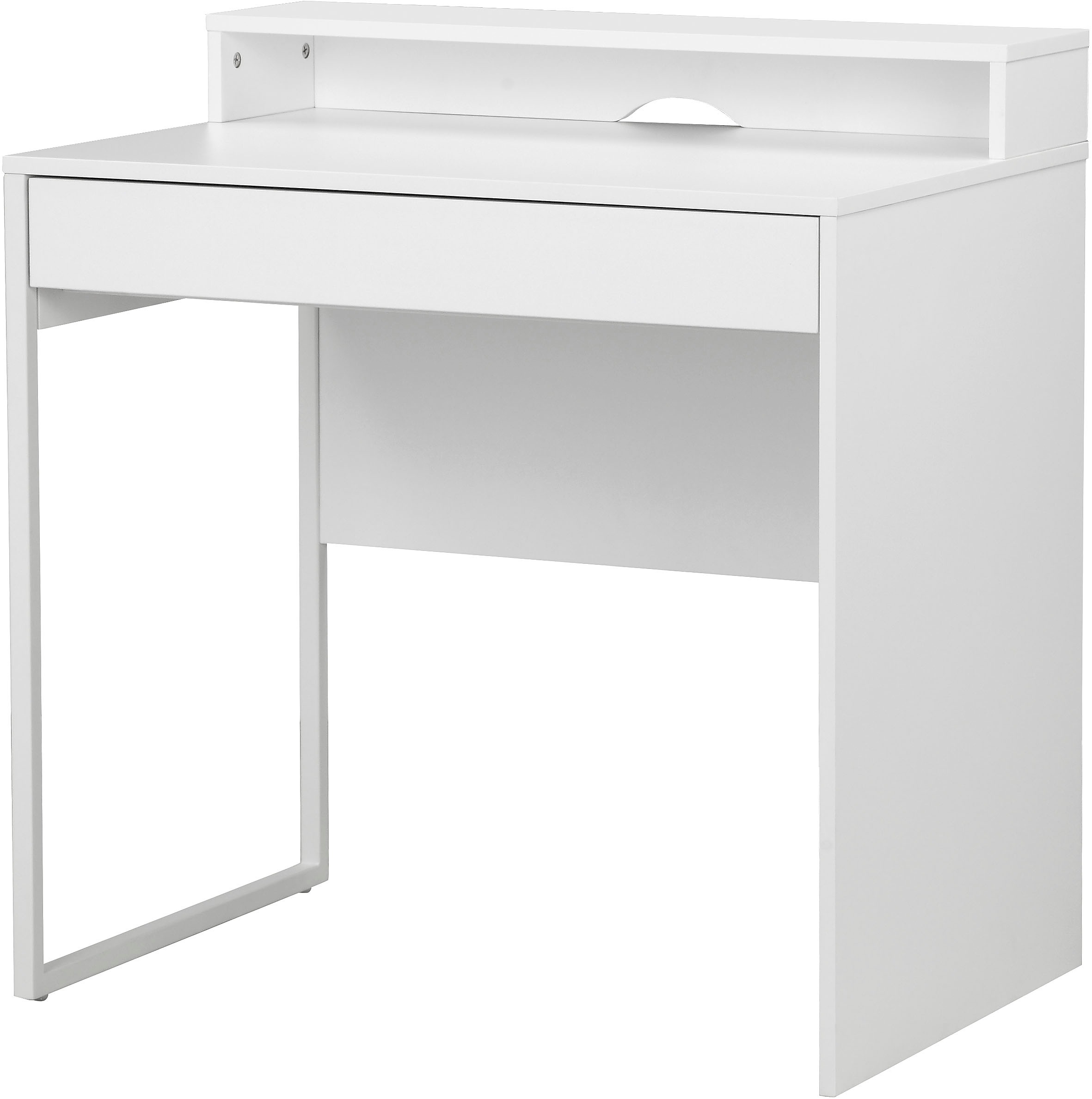 Image of GOODproduct Schreibtisch "Moid, Computertisch in modernem Design" Breite 80 cm, mit Schublade, Kabeldurchlass & Metallkufe