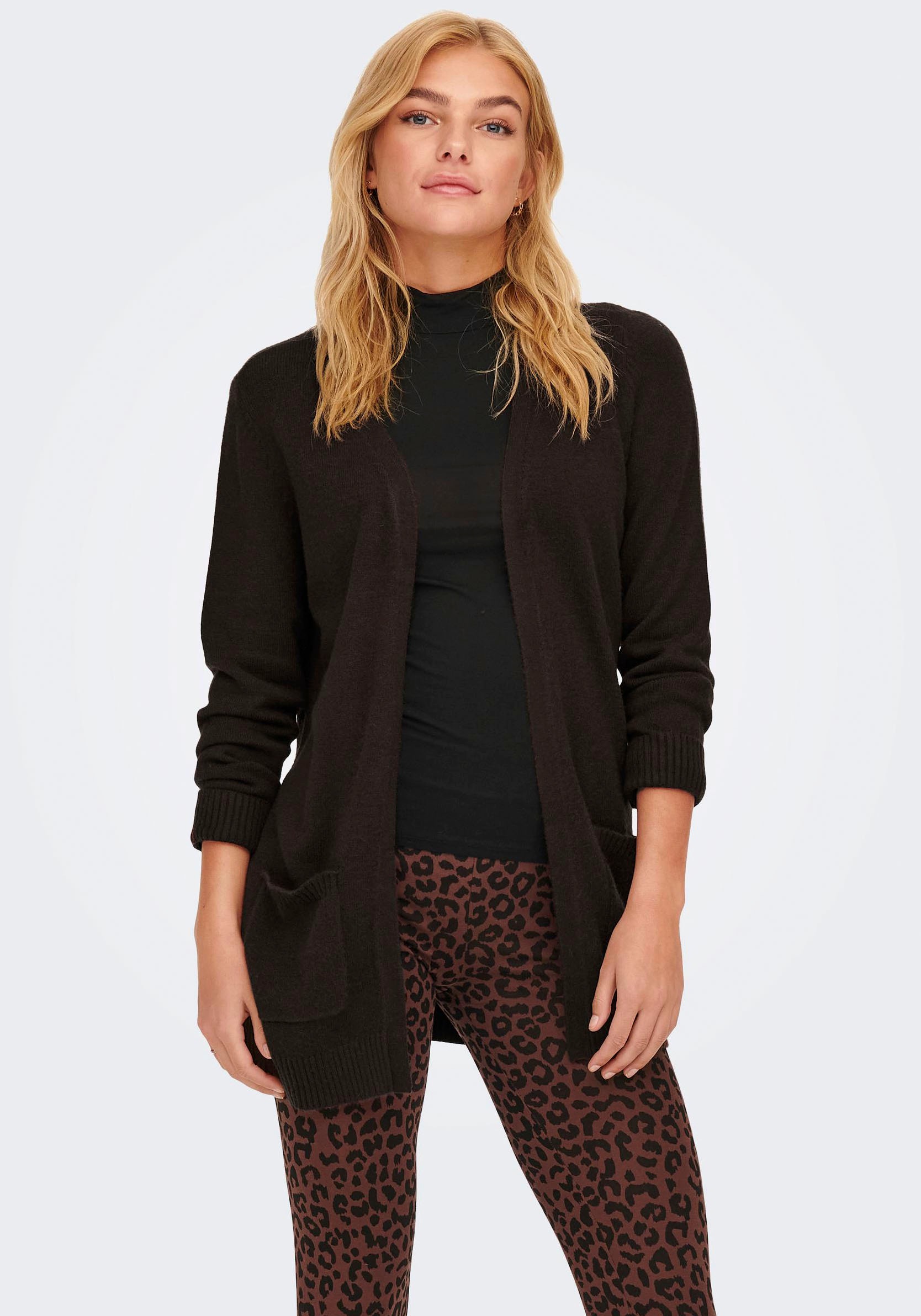 Image of Only Strickjacke »ONLLESLY L/S OPEN CARDIGAN«, in melierter Optik bei Ackermann Versand Schweiz