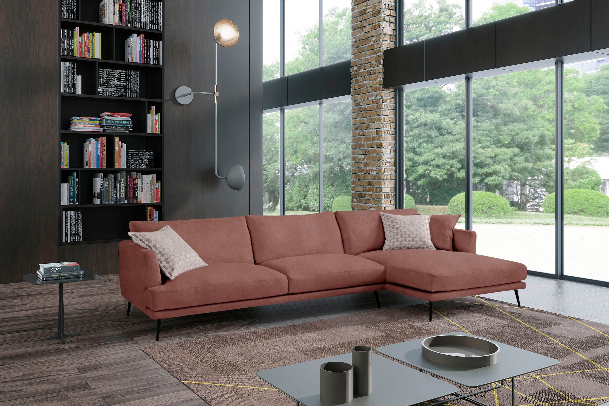Egoitaliano Ecksofa »Sophia, Designsofa mit extrakomfortablem Sitzkomfort«, mit Daunenfederung, L-Form