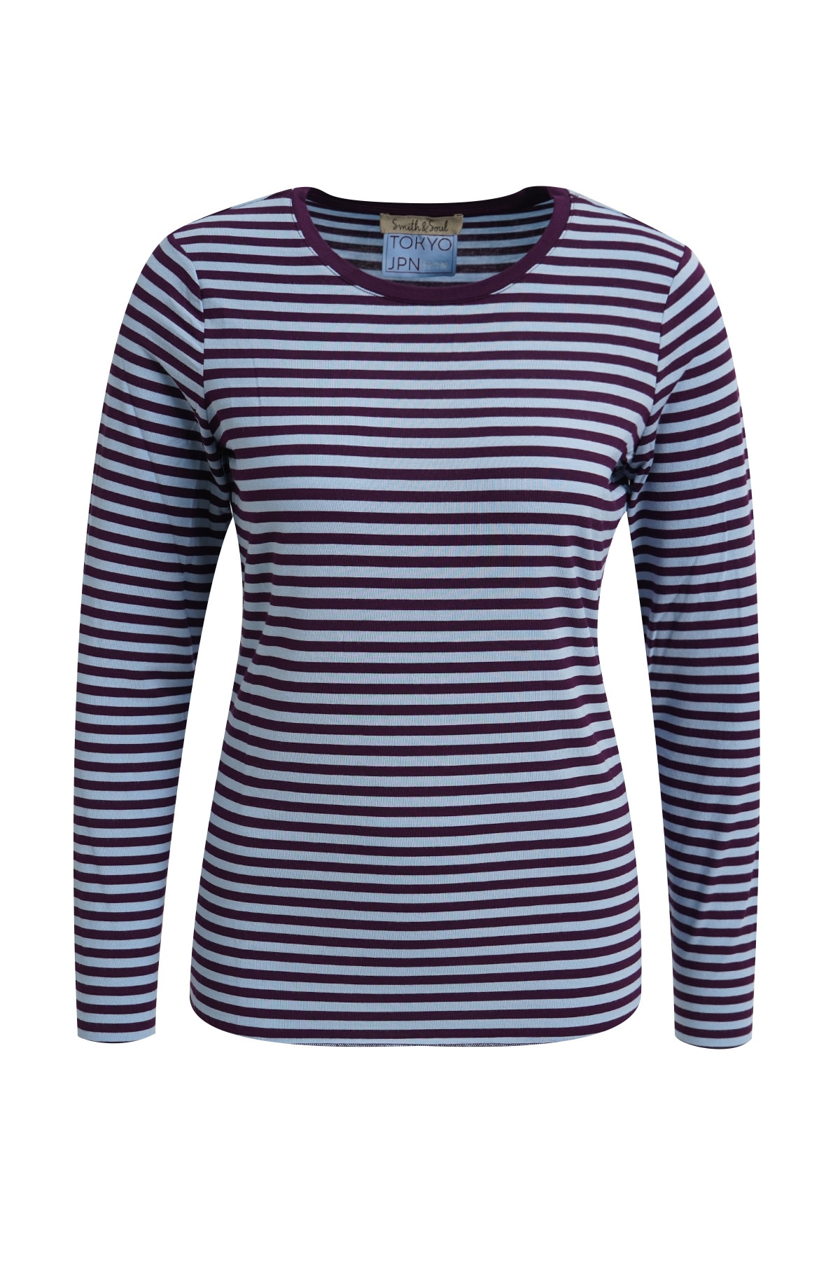 Image of Smith & Soul Langarmshirt aus softem Modalmix, gestreift