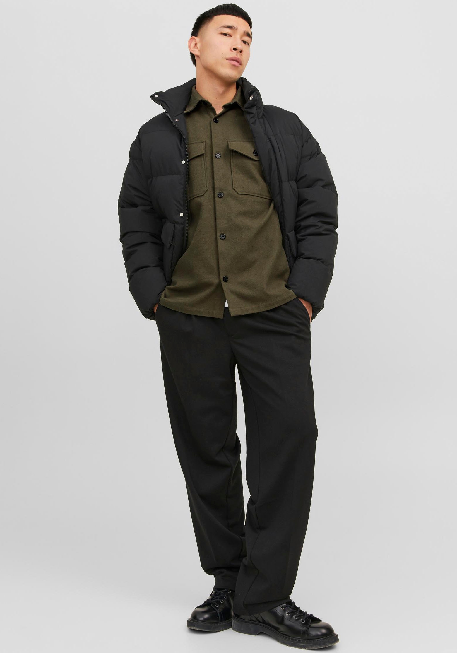 Jack & Jones Langarmhemd »JPRROY SOLID OVERSHIRT L/S SN«