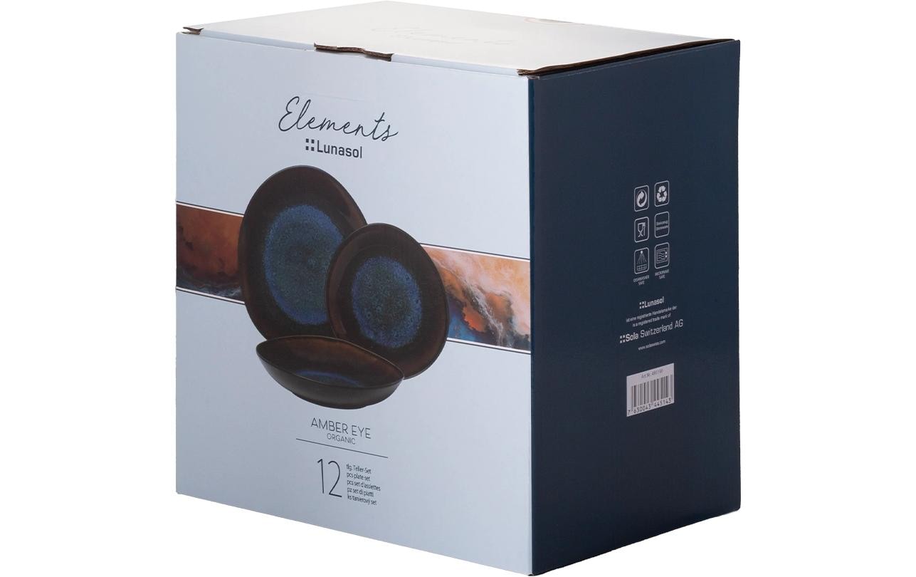   Speiseteller »Lunasol Elements Amber Eye Organic 12-tlg.« Teller-Set