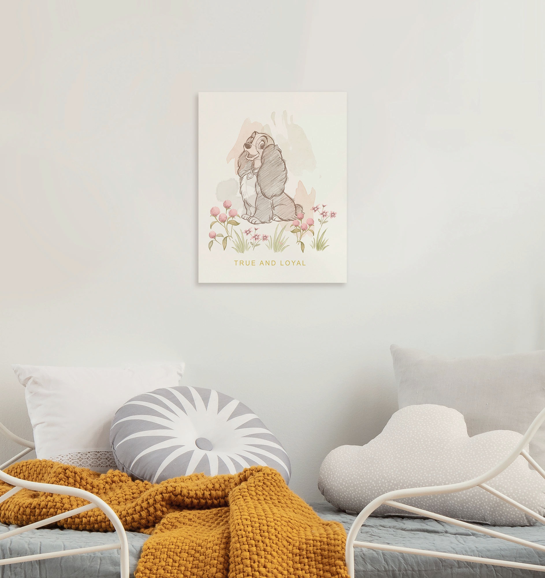 Image of Komar Leinwandbild "Disney Lady and the Tramp True and Loyal" Disney 1 Stk. tlg. 30 x 40 cm (Breite x Höhe) - Kinderzimmer, Dekoration
