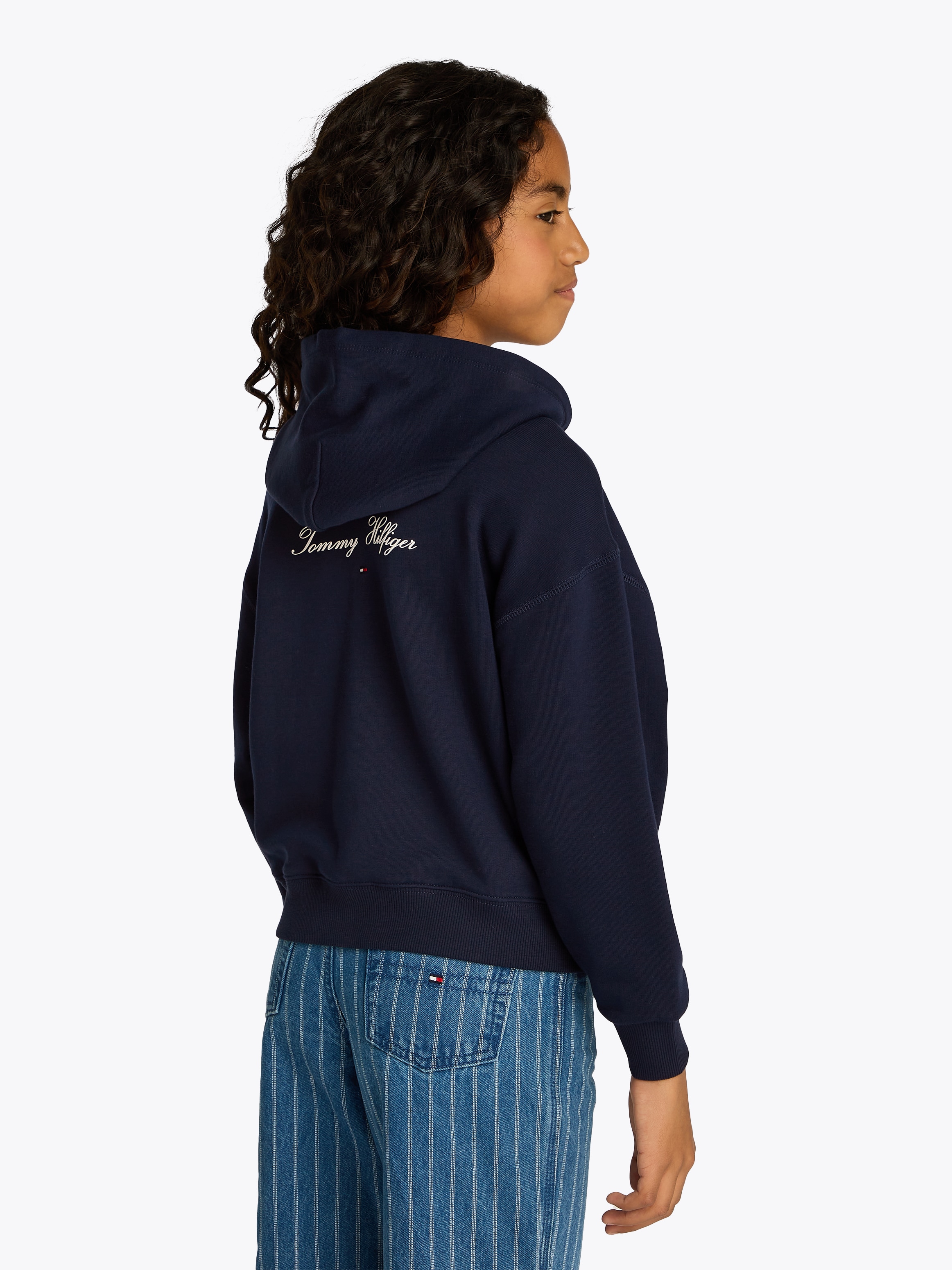 Tommy Hilfiger Sweatjacke »VARSITY ZIP THROUGH«, mit Logo vorne und hinten