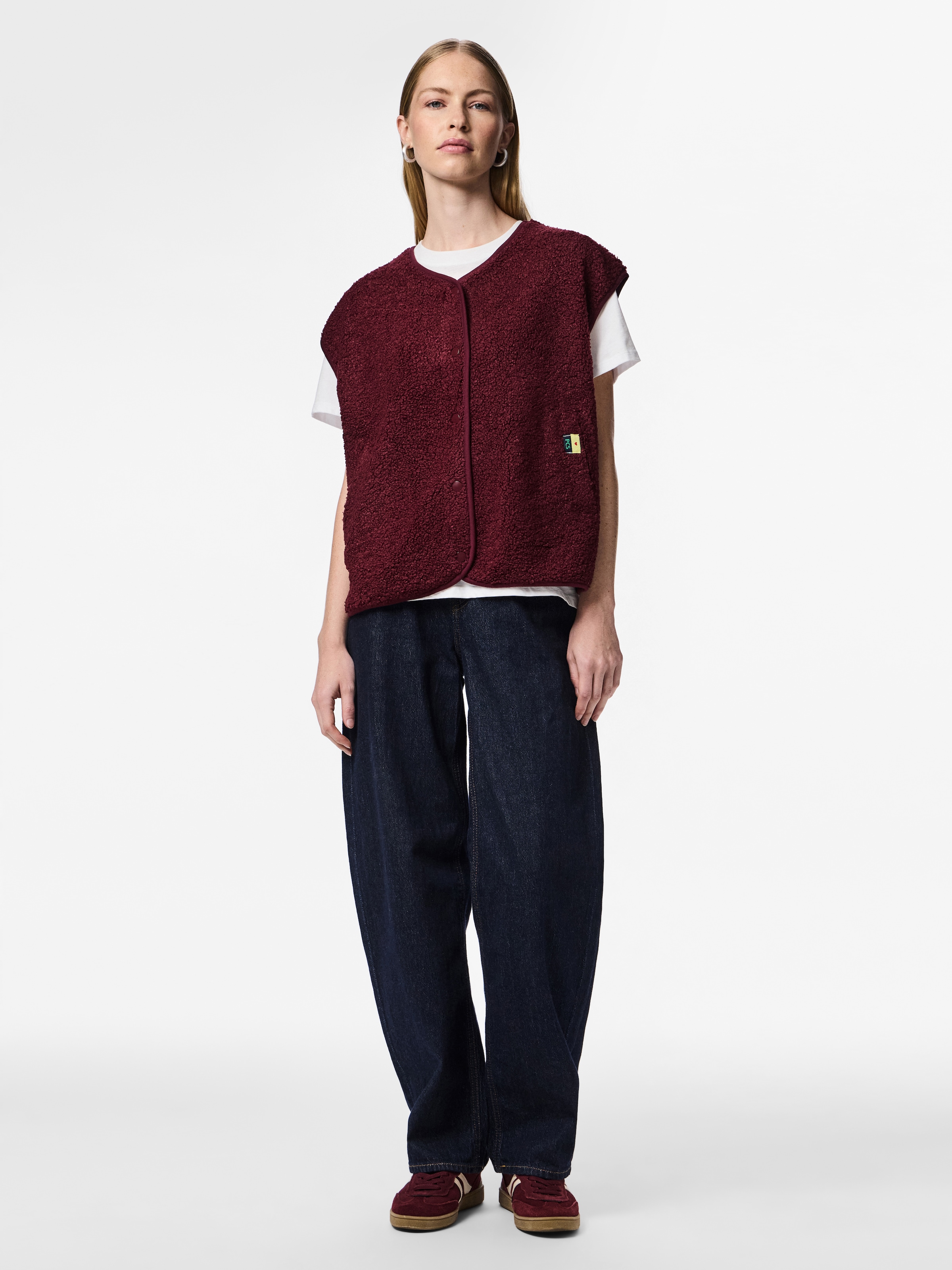 pieces Gilet en peluche »PCKATTY TEDDY VEST NOOS BC« Fibre synthétique, peluche