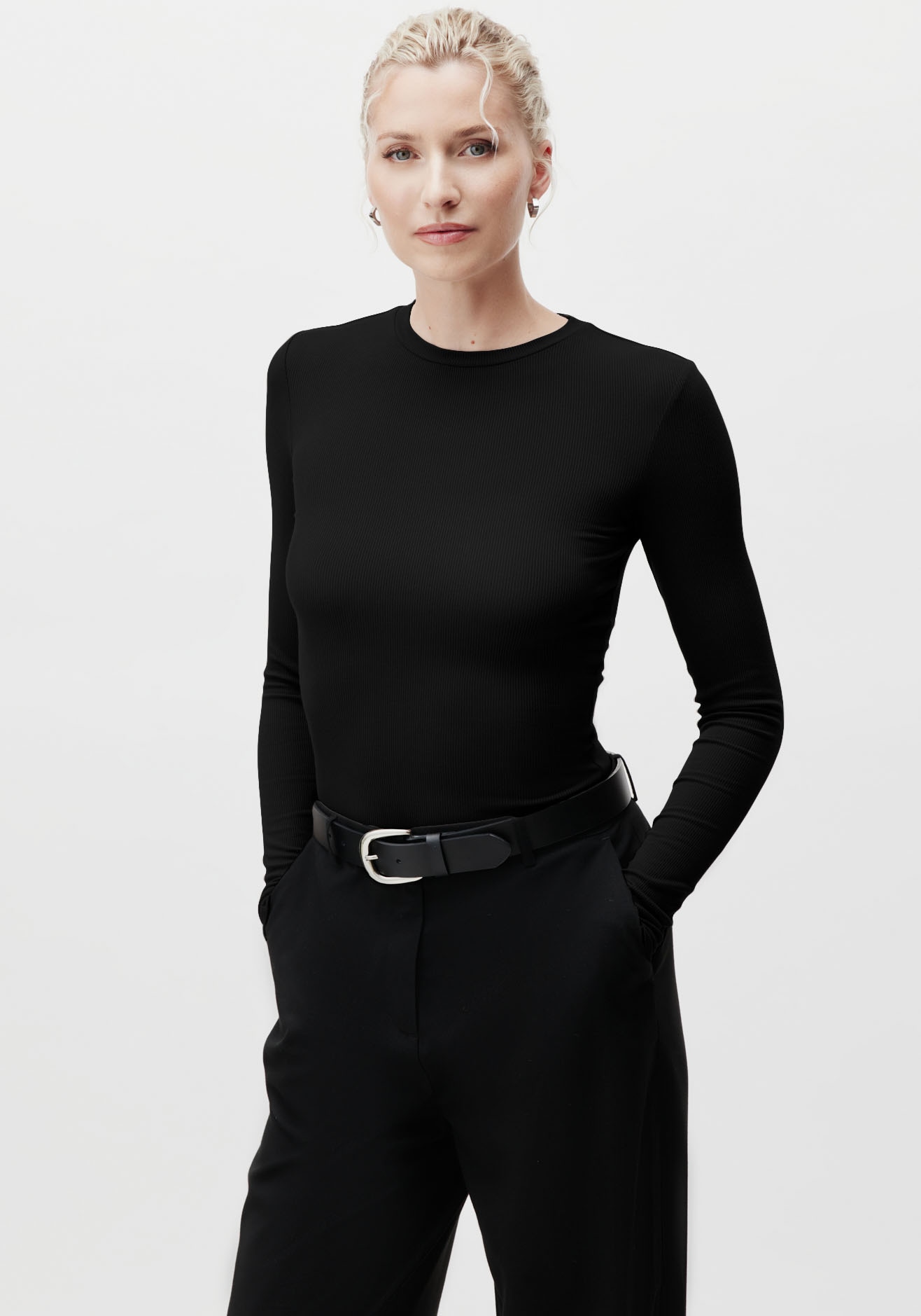 Image of LeGer Longsleeve "Cinzia, LeGer by Lena Gercke" Rundhals, schmale Passform