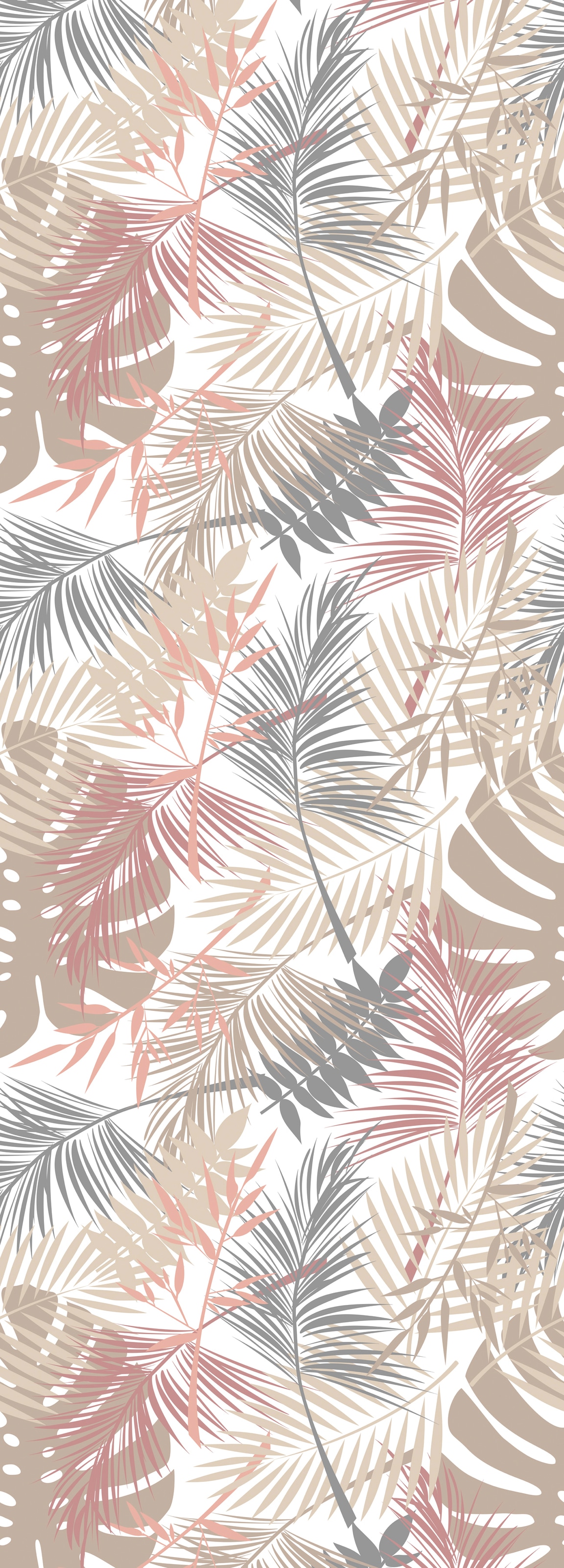 Image of queence Vinyltapete "Oumu" Motiv bedruckt botanisch floral gemustert natürlich glatt 90x250cm, selbstklebend, kinderleichte Anbringung, Sticker