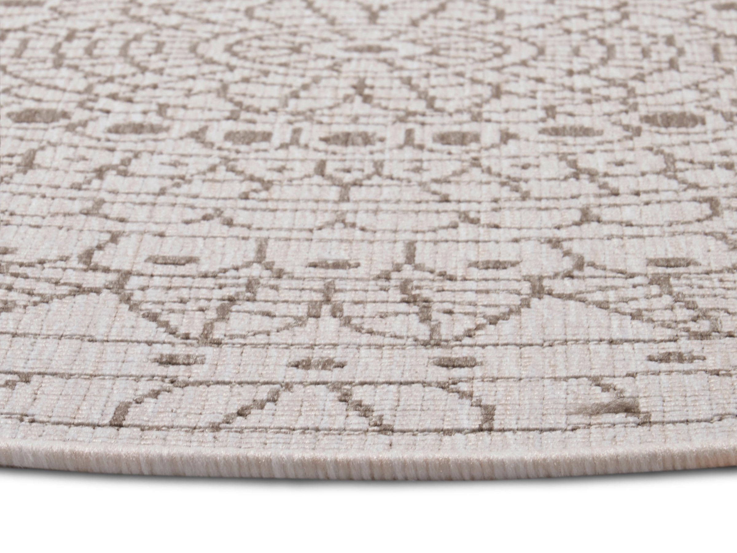 NORTHRUGS Teppich »Porto Wendeteppich«, rund, In-& Outdoor, Wetterfest, Balkon, Garten, Wohnzimmer, Wasserfest