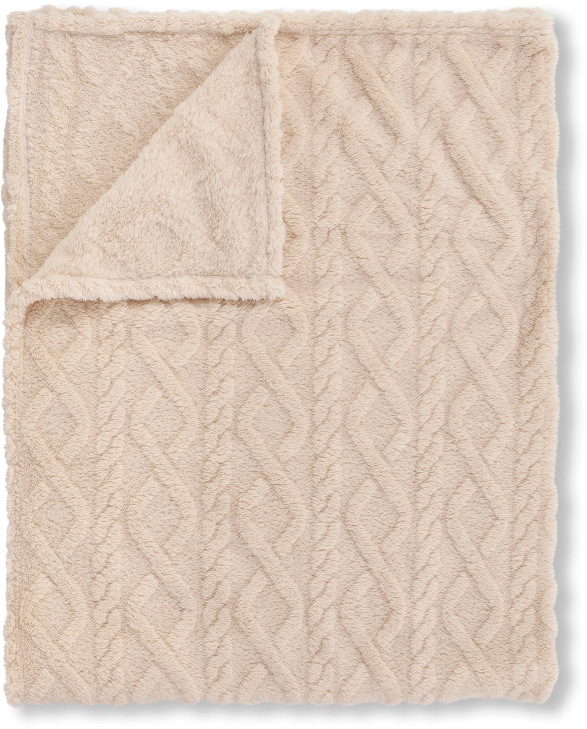 Descanso Plaid »Jacquard teddy«, Weich, Kuscheldecke, Wohndecke, Teddy, Jacquard, in 2 Grössen