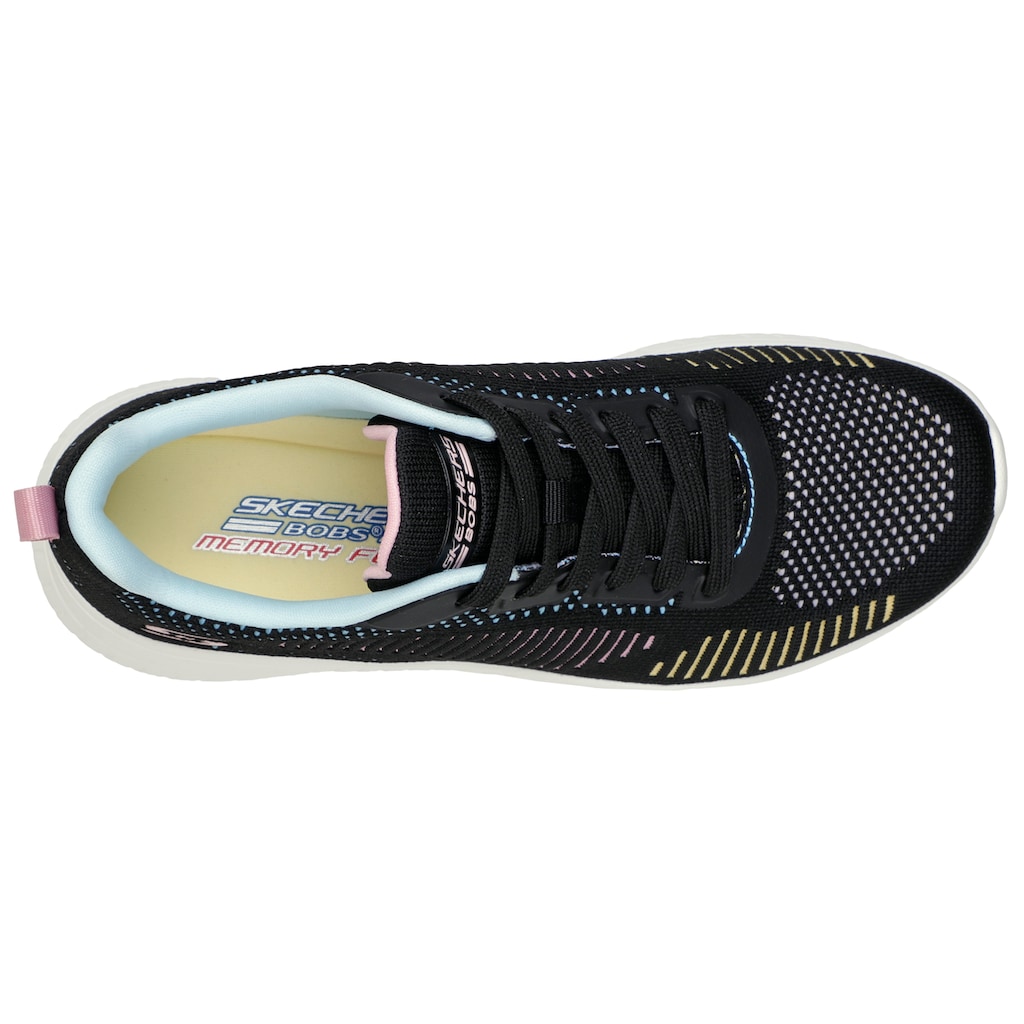 Skechers Sneaker »BOBS SQUAD CHAOS COLOR CRUSH«, in toller Farbkombi, Freizeitschuh, Halbschuh, Schnürschuh