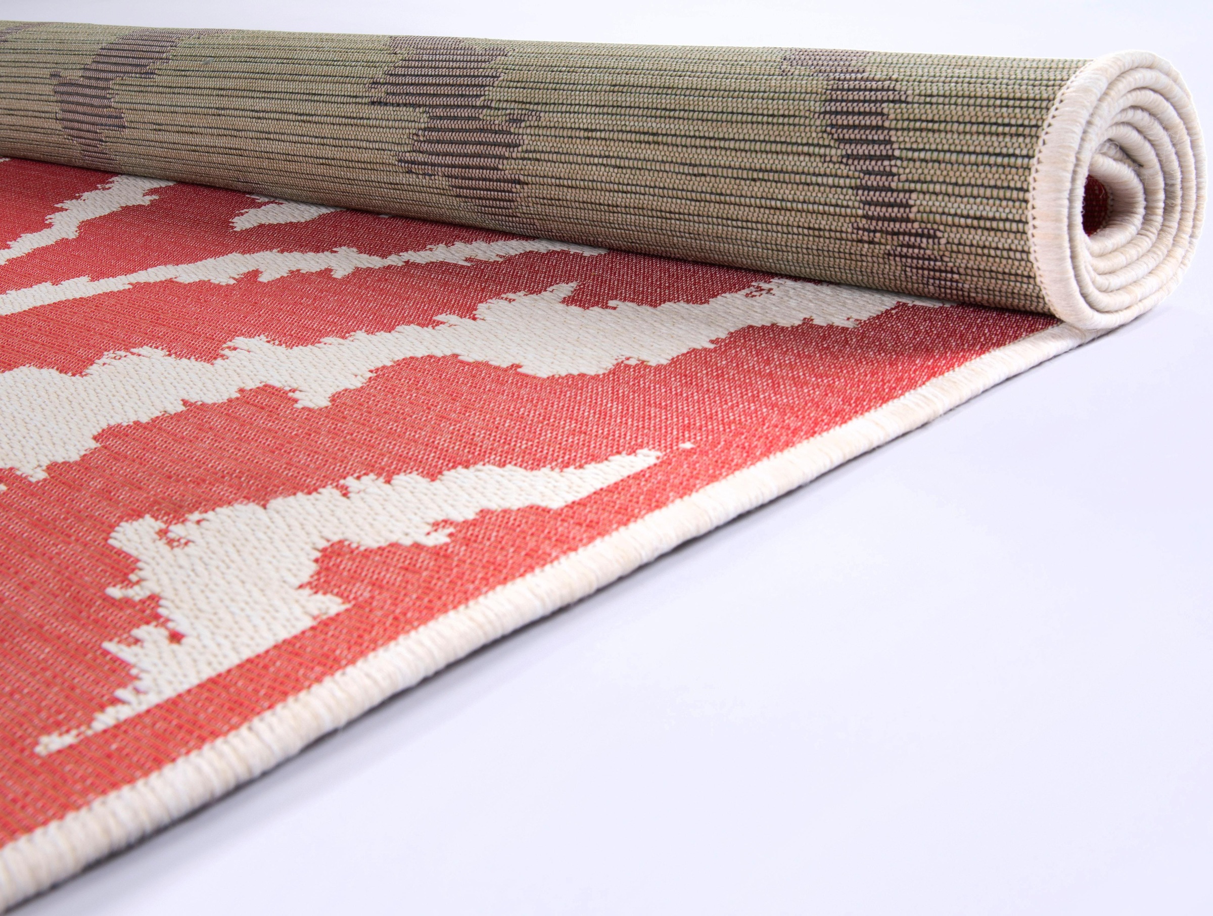 TOM TAILOR HOME Teppich »Garden Pattern«, rechteckig, 3 mm Höhe, Flachgewebe, modernes Rauten Design, In- und Outdoor geeignet