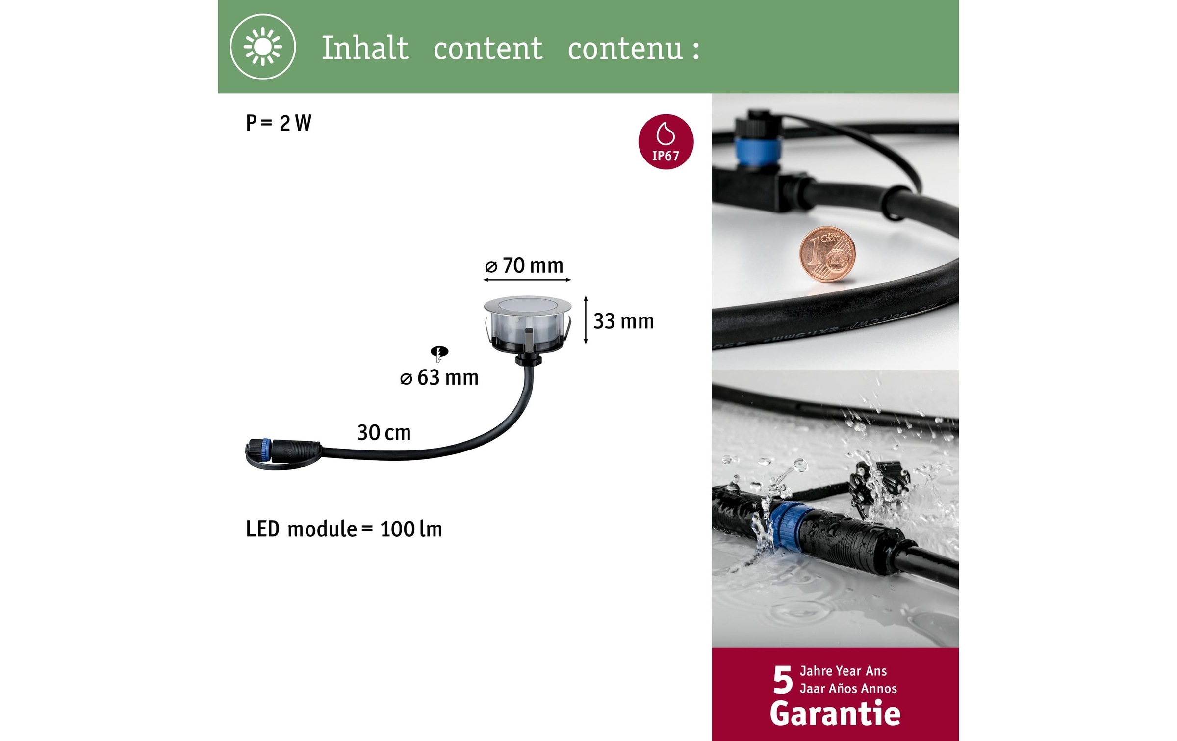 Paulmann LED Deckenspot »Plug & Shine Fl«