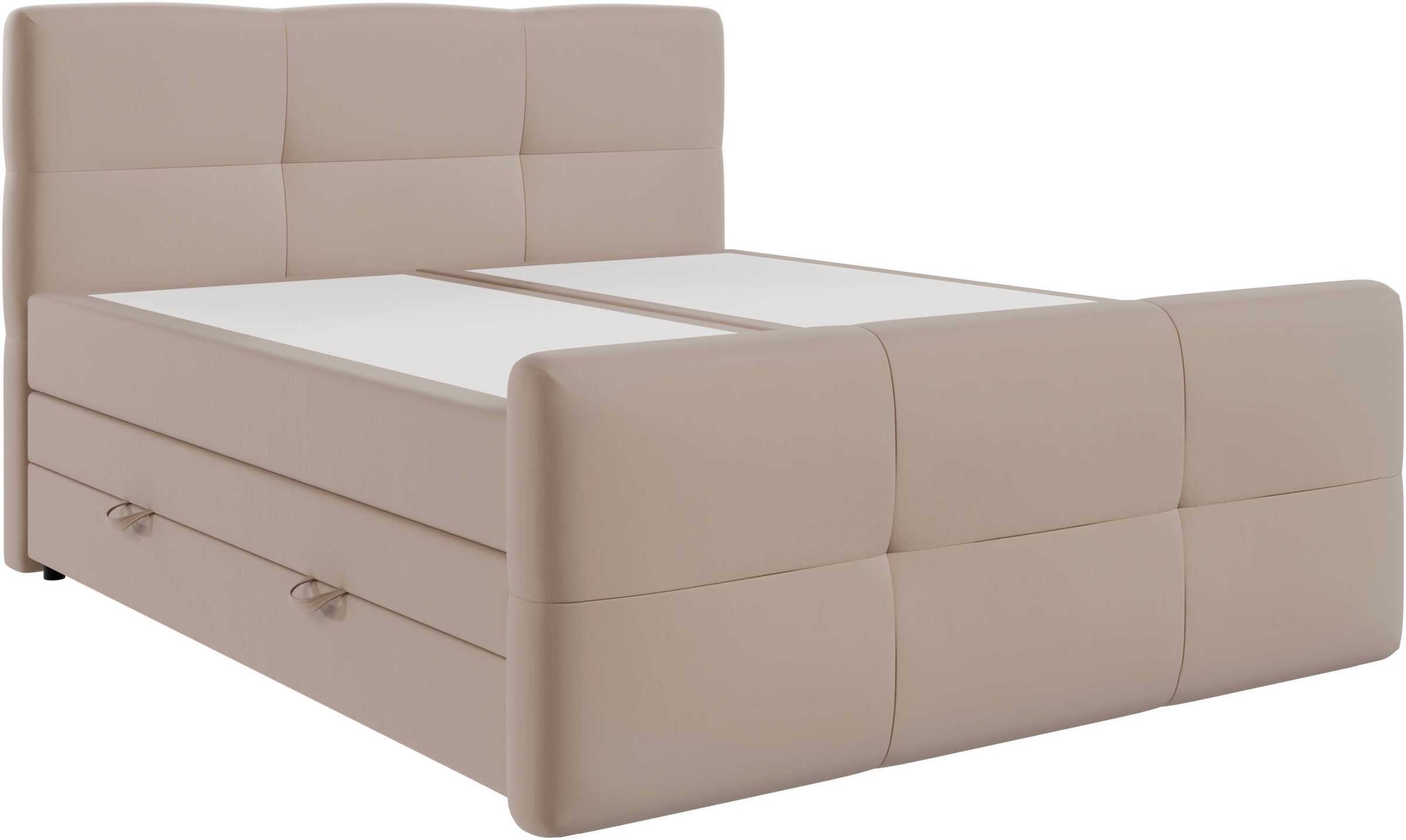 FORTE Boxspringbett »STAR erhältlich in den Breiten 140cm, 160cm & 180cm, inkl. Bettkasten« inkl. Fussteil, erhältlich in verschiedenen Farben