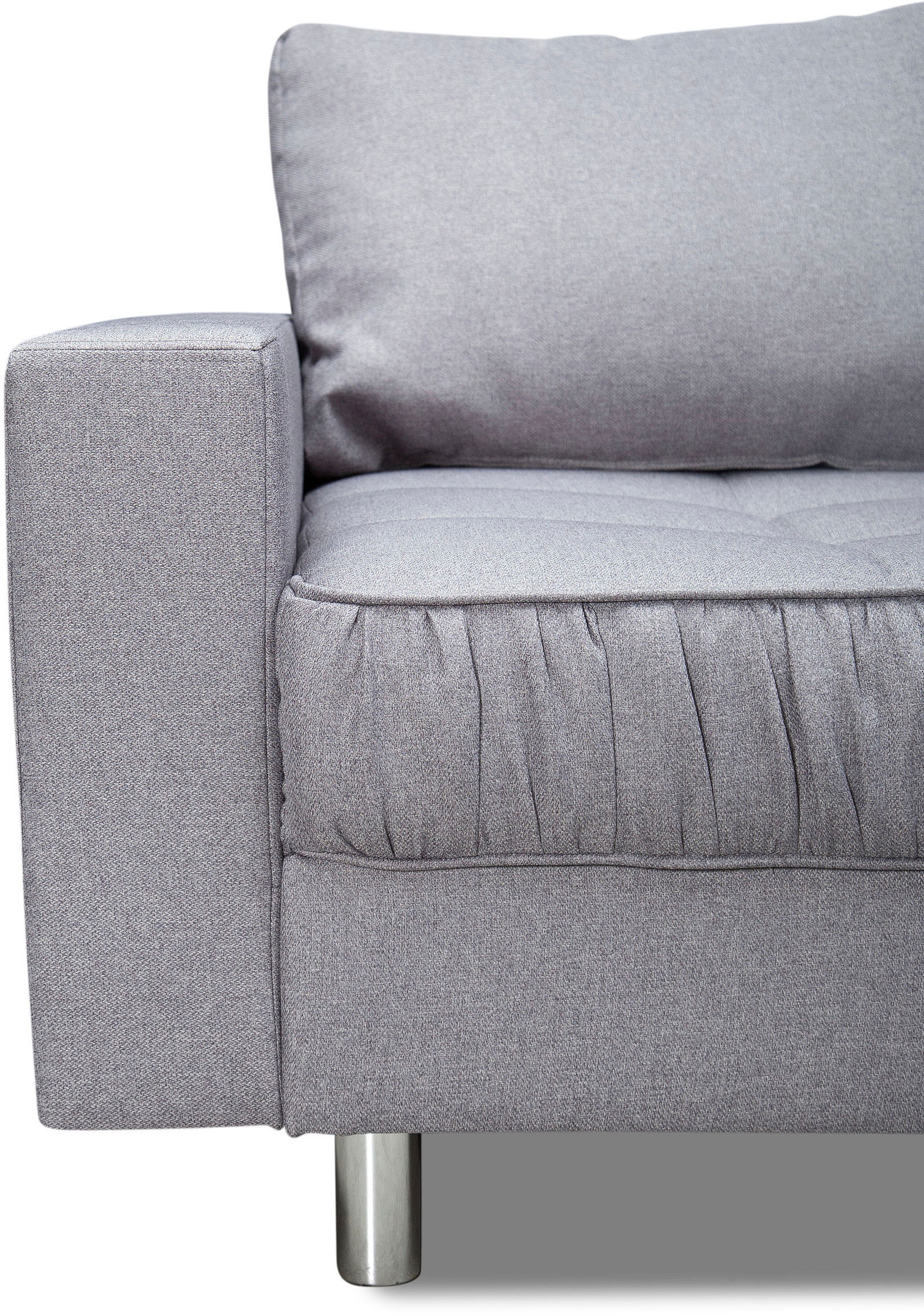 COLLECTION AB Ecksofa »Cannes L-Form«, mit Hocker, inkl. Schlaffunktion