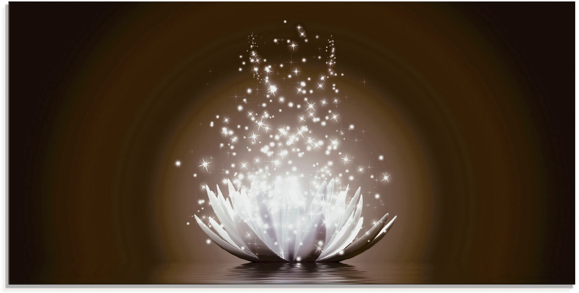 Artland Glasbild »Magie der Lotus-Blume«, Blumen, (1 St.), in verschiedenen Grössen