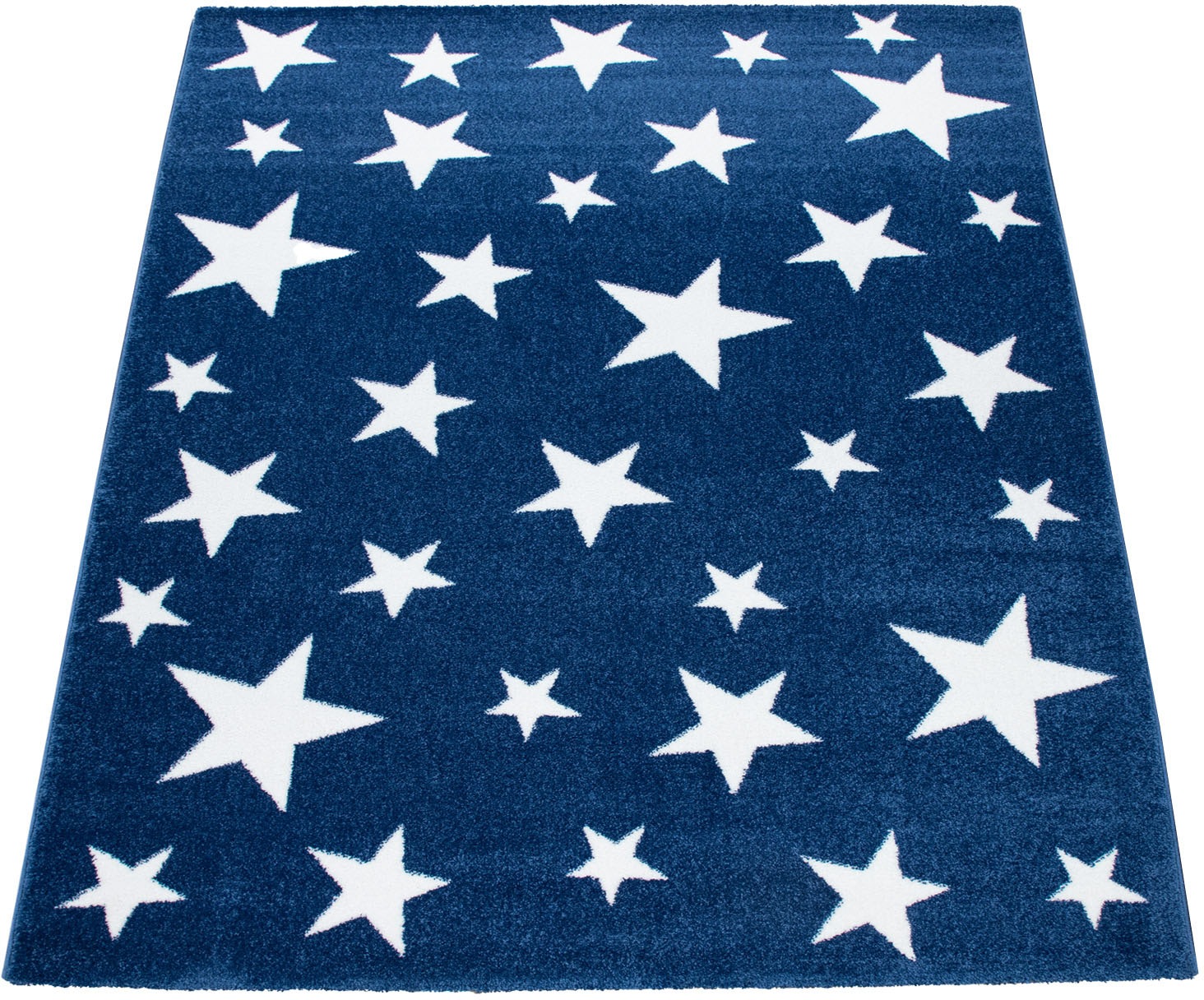 Image of Paco Home Kinderteppich »Vega 715«, rund, 12 mm Höhe, Kurzflor, Motiv Sterne, Kinderzimmer bei Ackermann Versand Schweiz