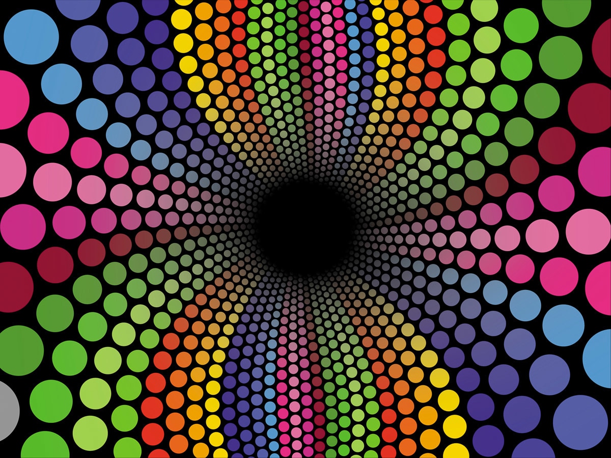 Image of Papermoon Fototapete "Groovy Swirl Tunnel"