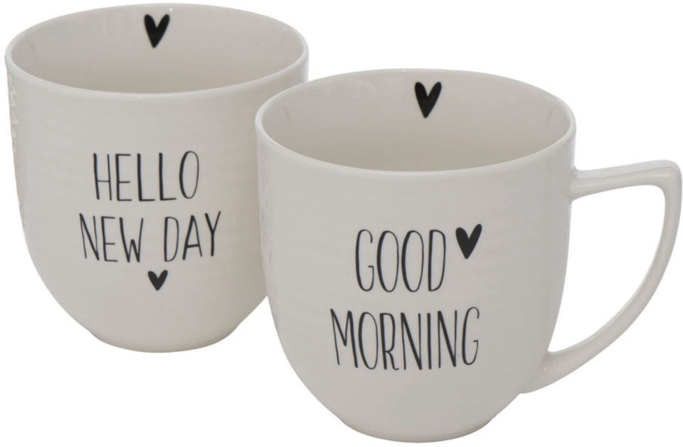 Image of BOLTZE Becher »Morning«, (Set, 2 tlg.), 2er Set, mit unterschiedlichen Schriftzügen bei Ackermann Versand Schweiz