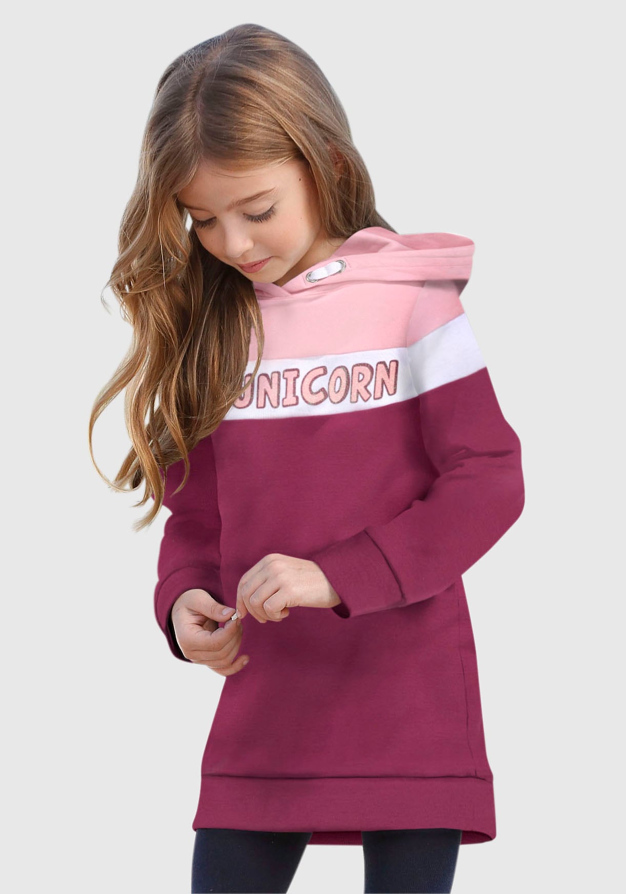 Image of KIDSWORLD Sweatkleid »UNICORN«, mit Glitzerprint bei Ackermann Versand Schweiz