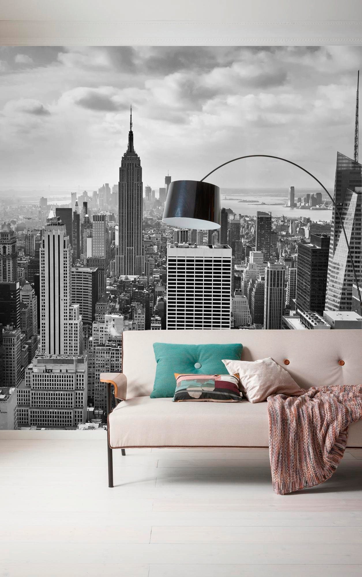Komar Vliestapete »Digitaldruck Vlies -  NYC Black and White - Grösse 300 x 250 cm« bedruckt glatt Wohnzimmer, Schlafzimmer
